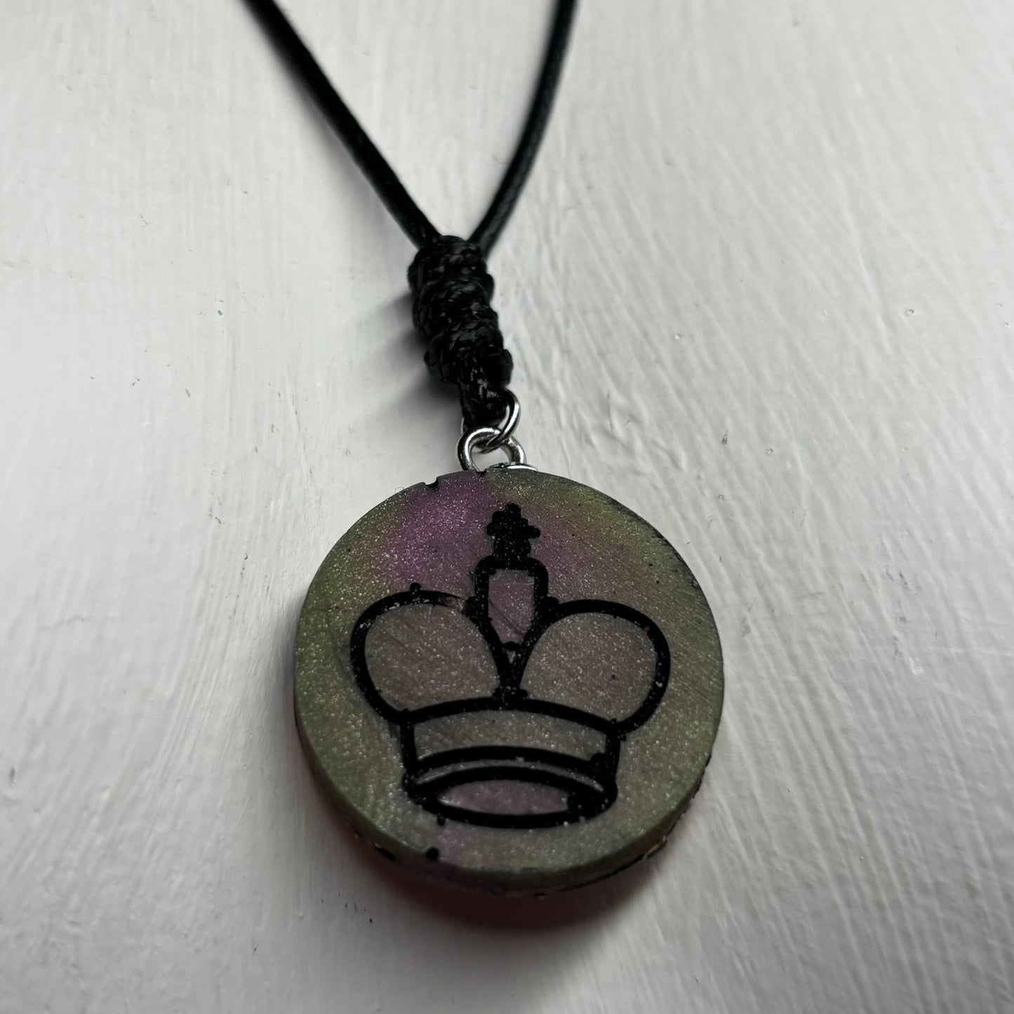 Dark King - Handmade Resin Chess Necklace