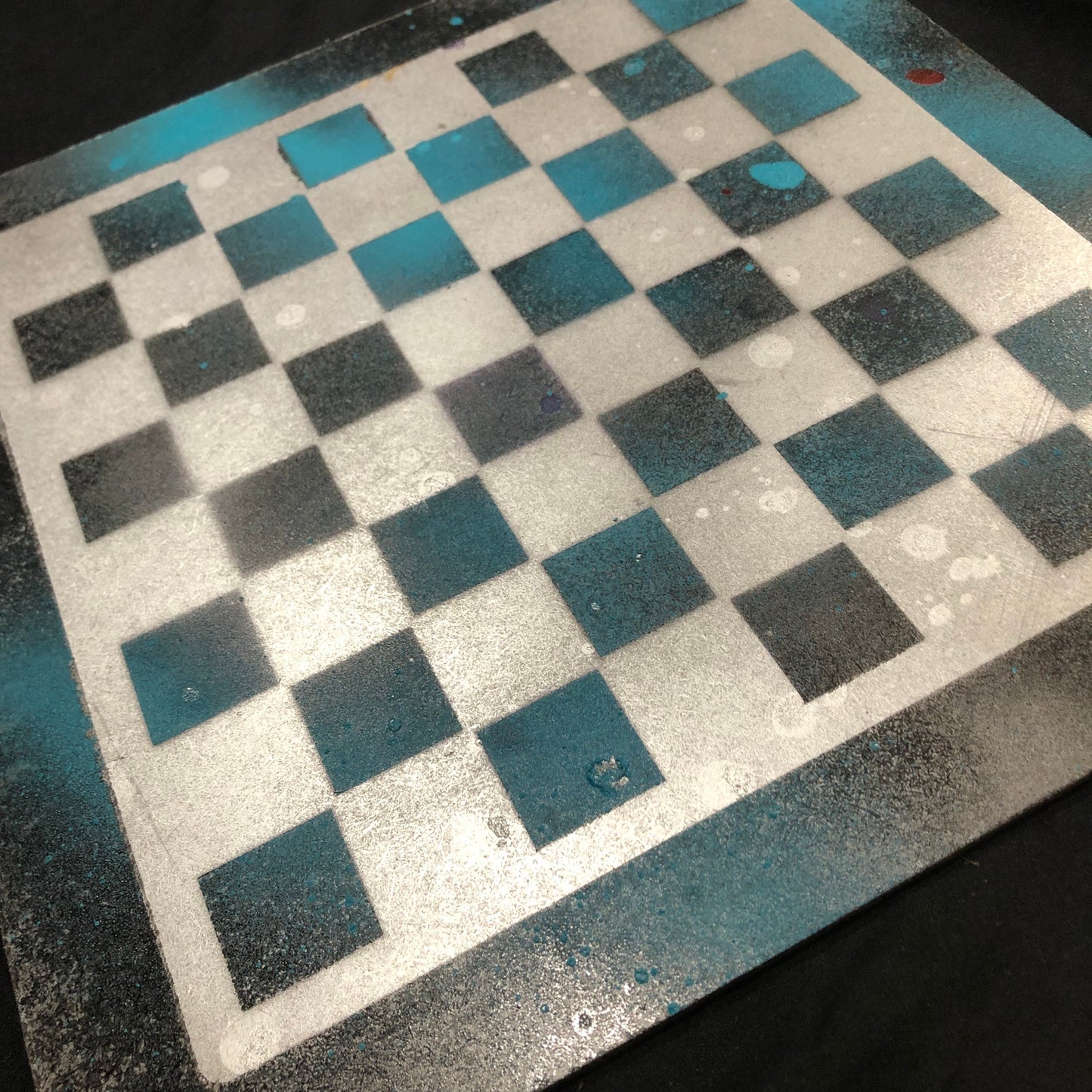Blue Galaxy - Painted Chess Set