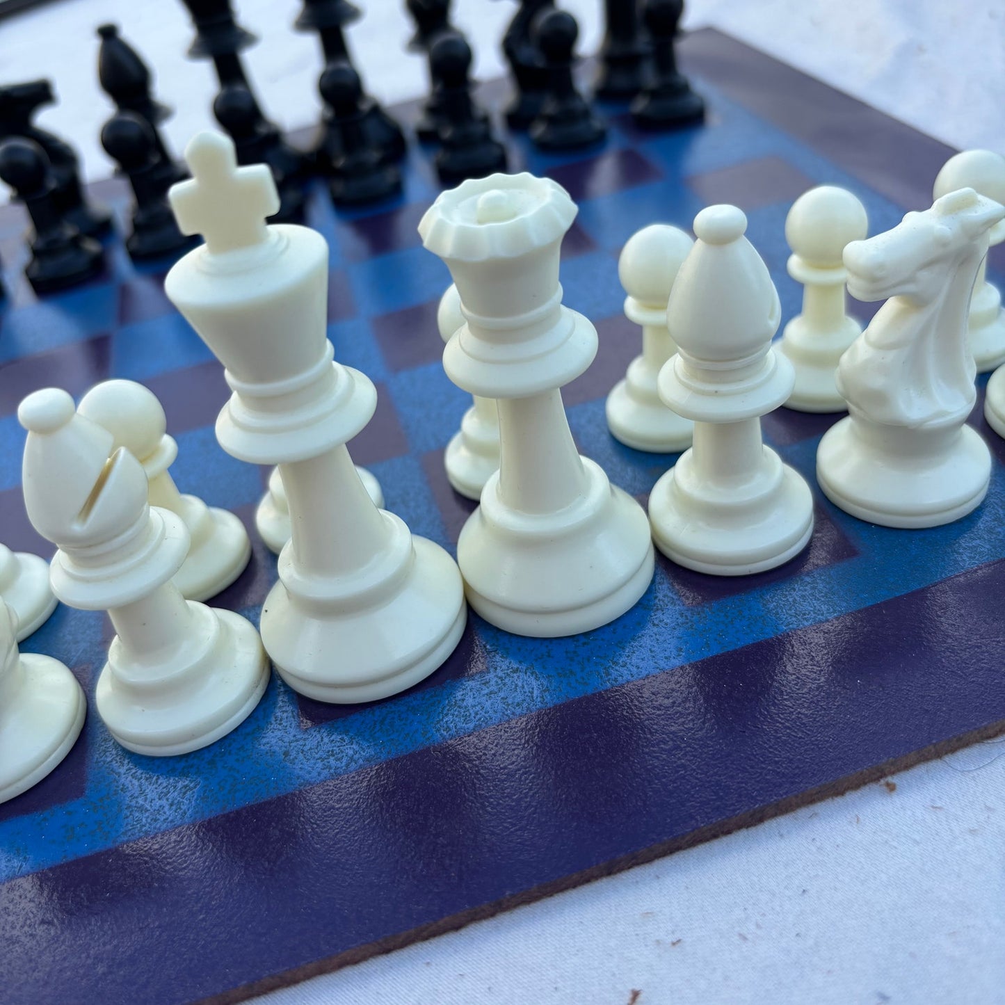 Hornets Purple & Blue - Painted Chess Set