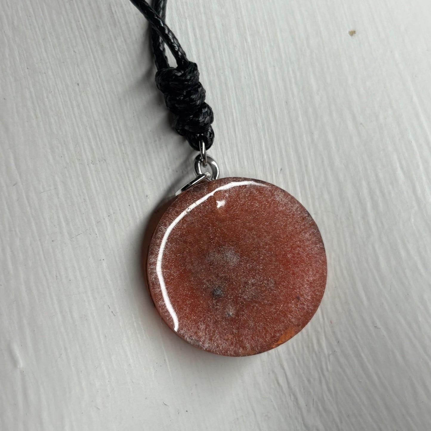 Peach Queen - Handmade Resin Chess Necklace