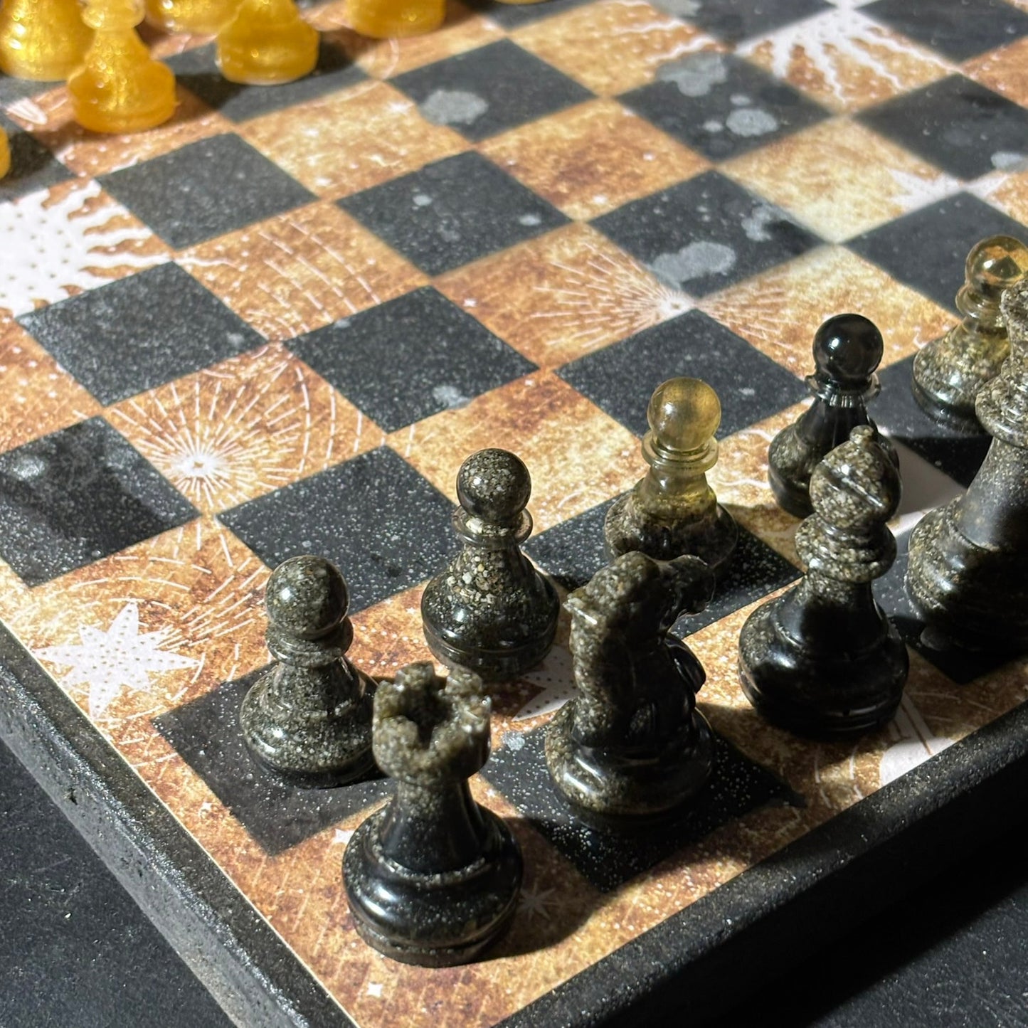 Golden Sunset - Scrapbook Chess Set