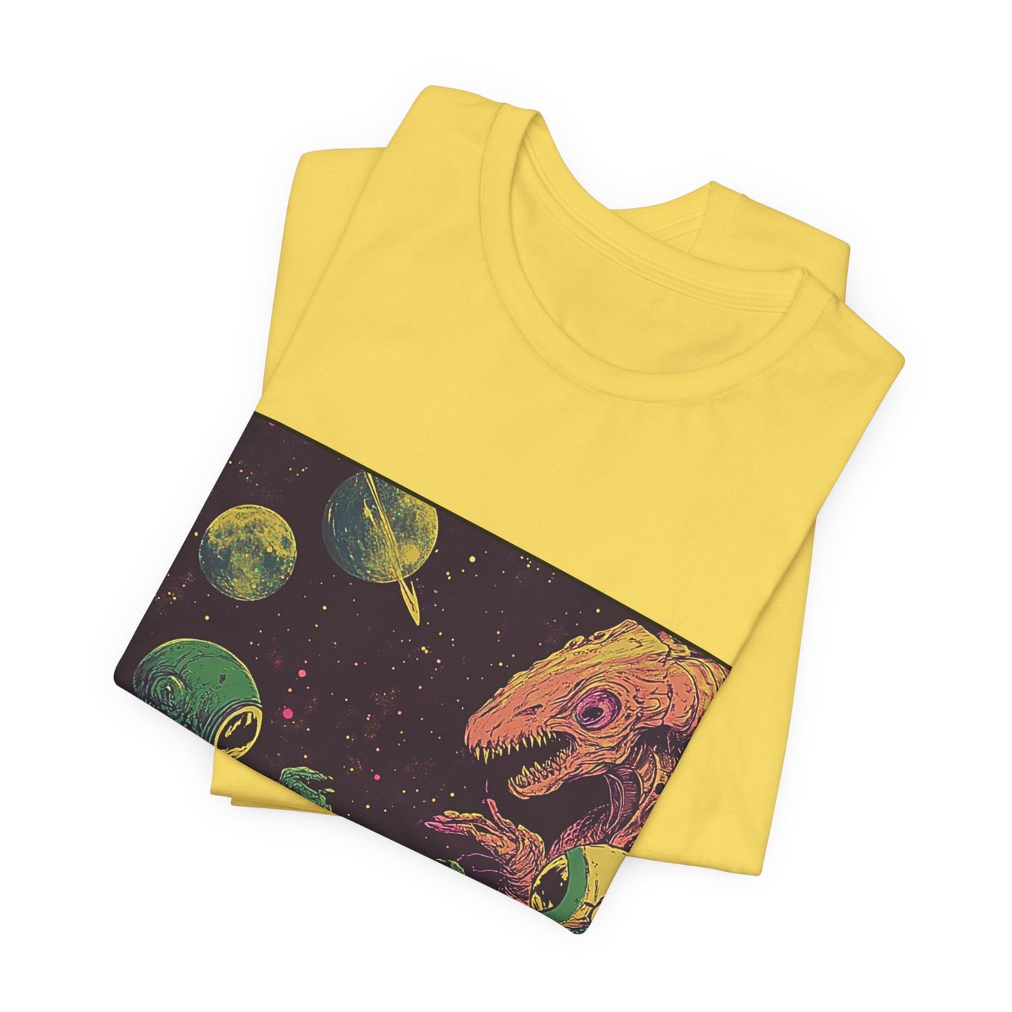 Space Aliens - Yellow Chess T Shirt