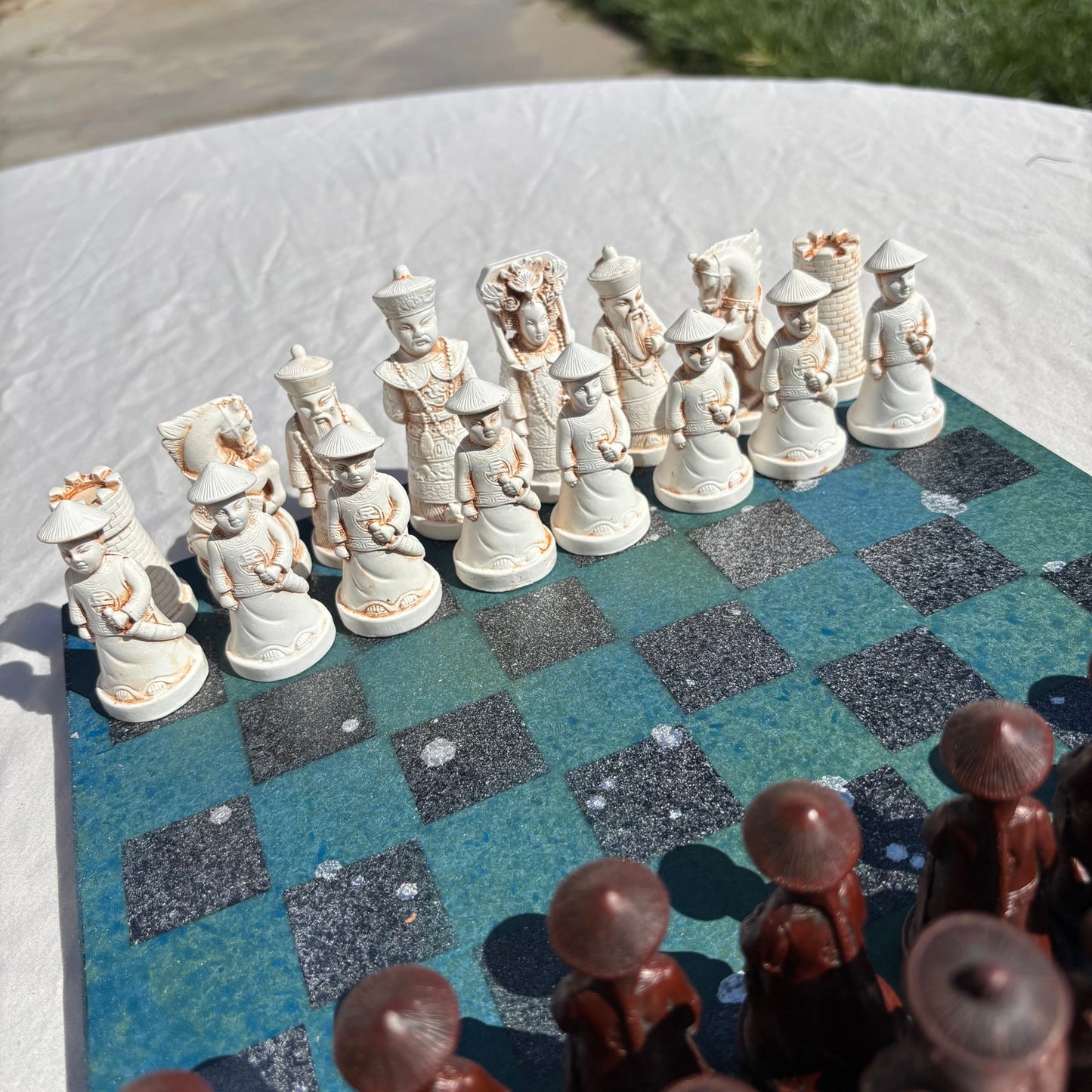 Forest Green - Chinese Edition Chess Set