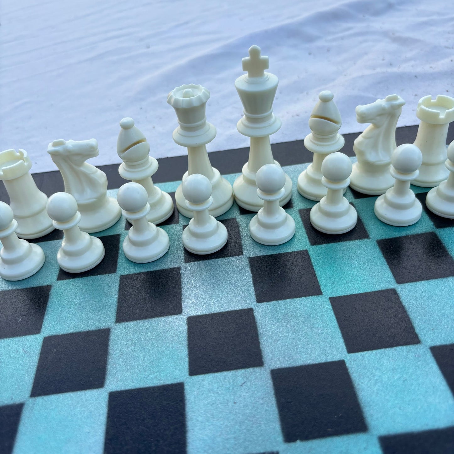 Mint Green - Painted Chess Set