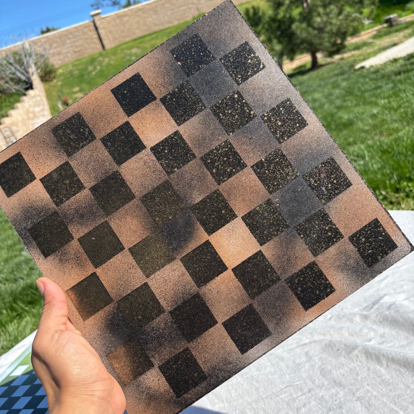 Vintage Brown - Painted Chess Set