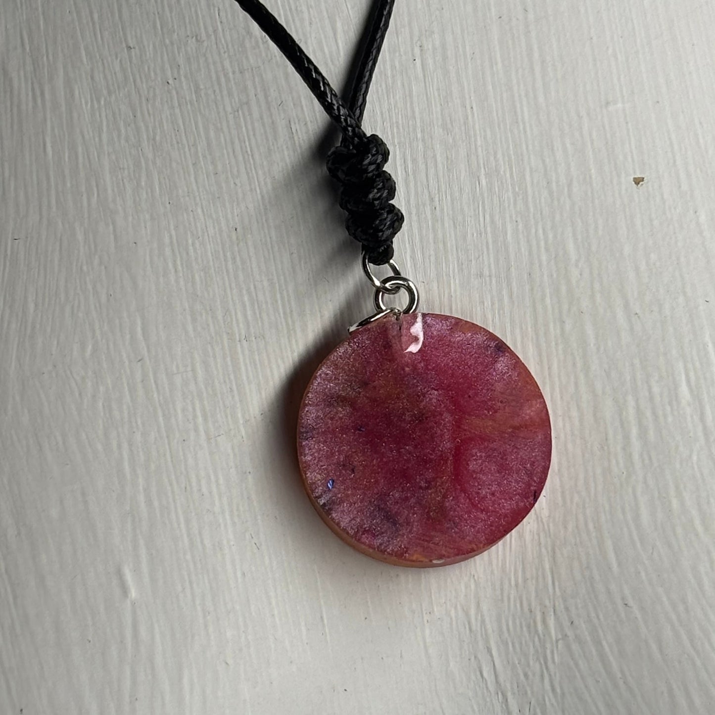 Pink Pawn Galaxy - Handmade Resin Chess Necklace