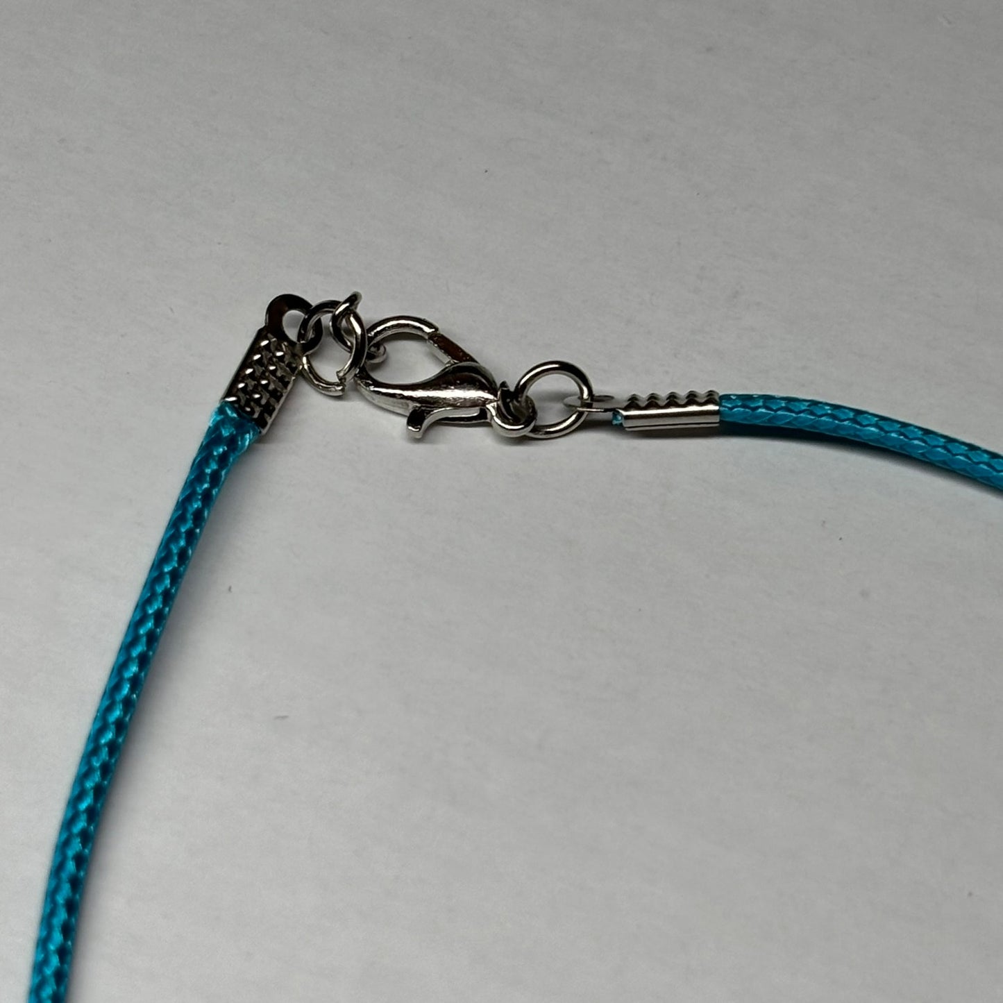 Blue & Pink Bishop - Handmade Resin Chess Necklace