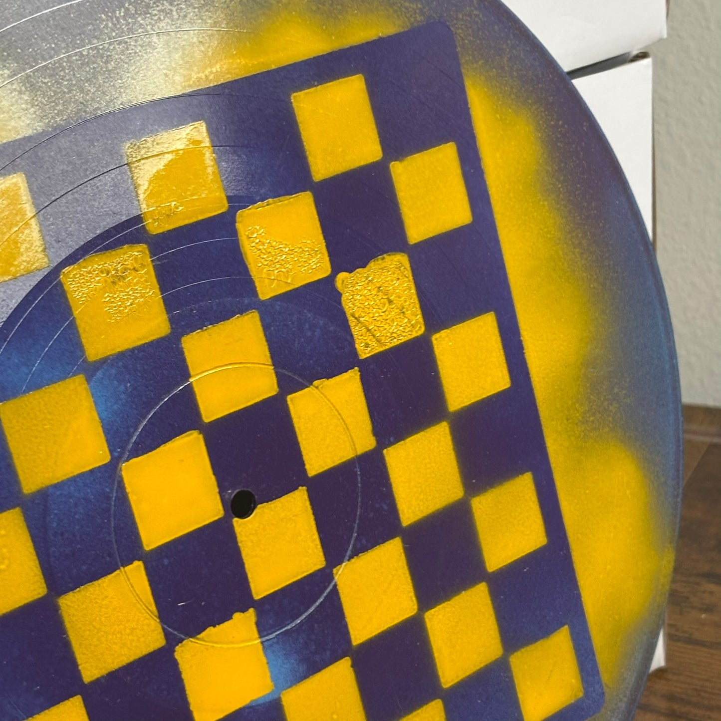 Vibrant Yellow Purple - Vinyl Chess Board