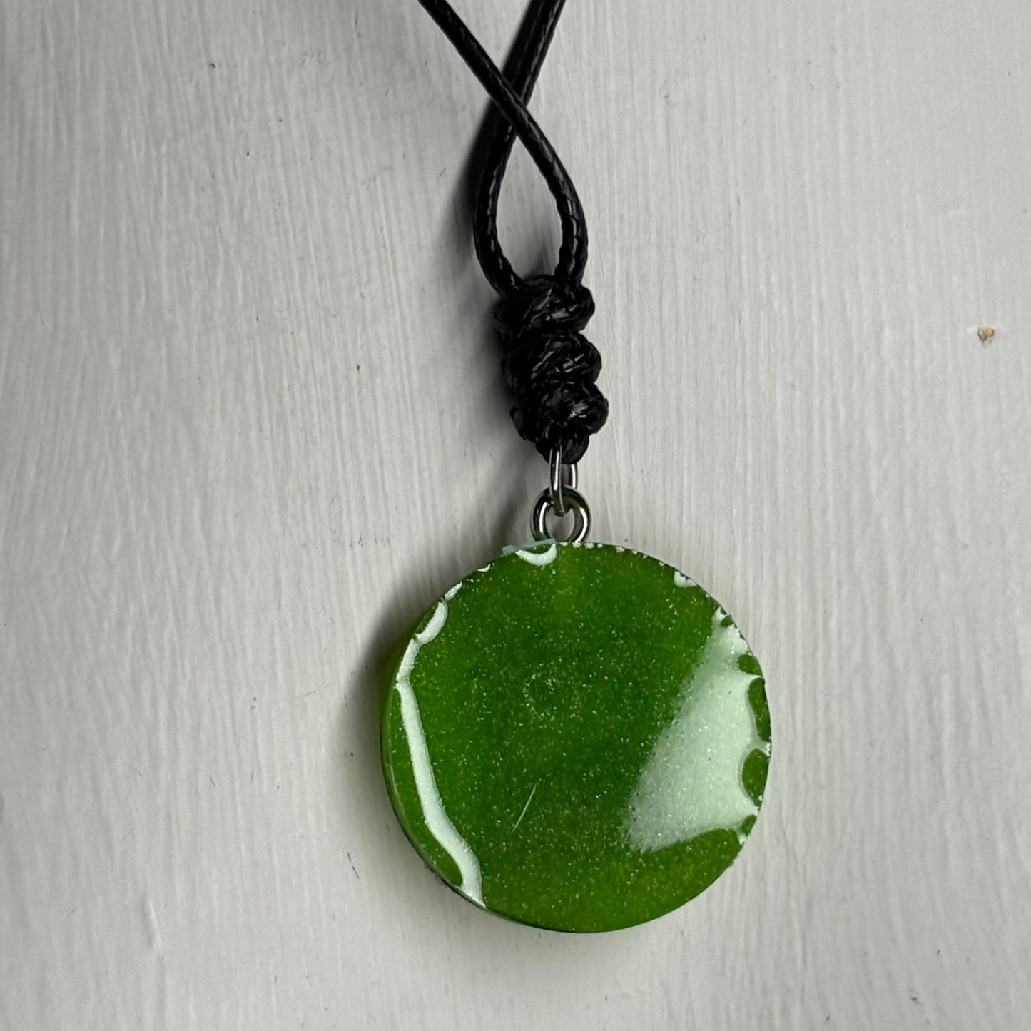 Green Rook - Handmade Resin Chess Necklace