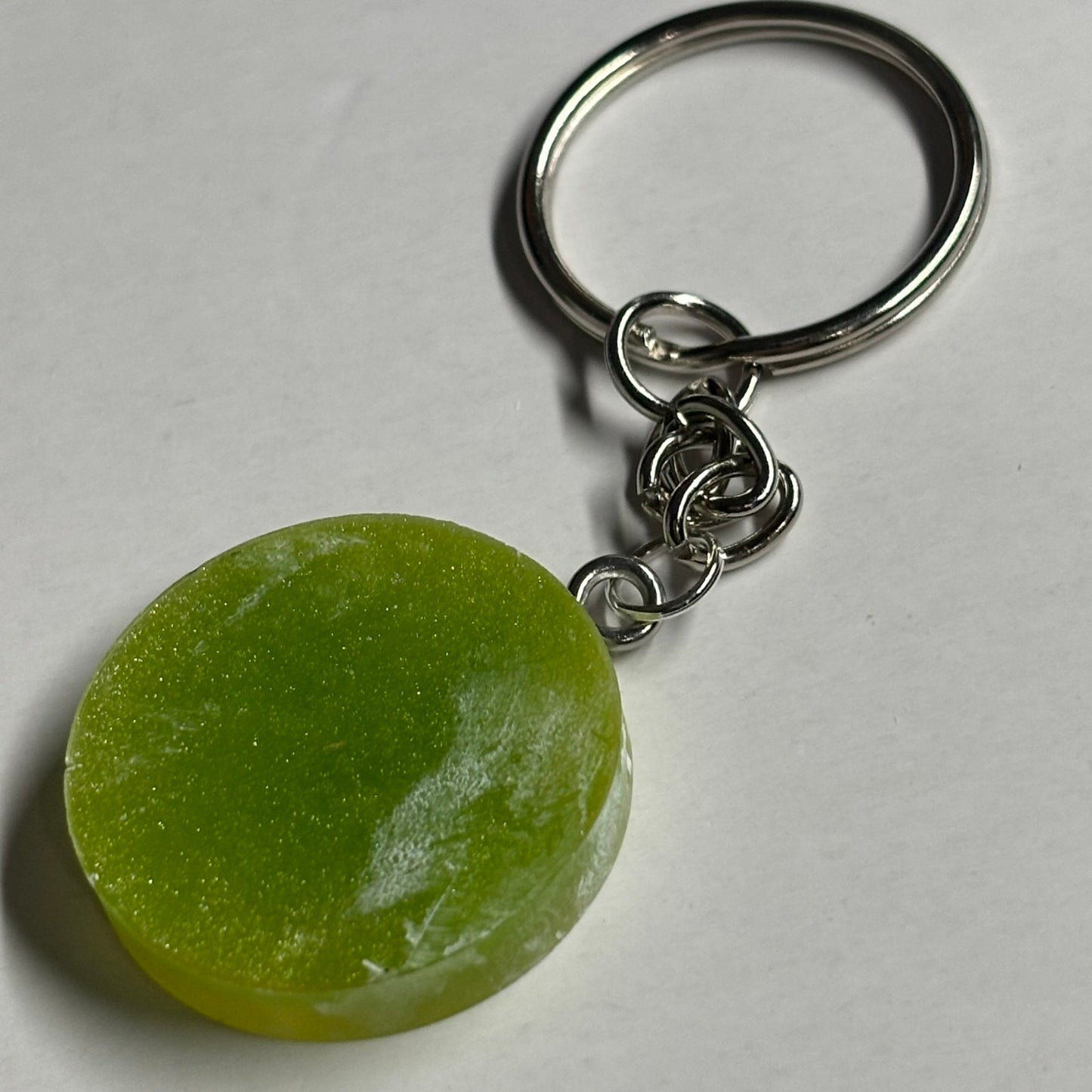 Lime Green Pawn - Handmade Resin Keychain