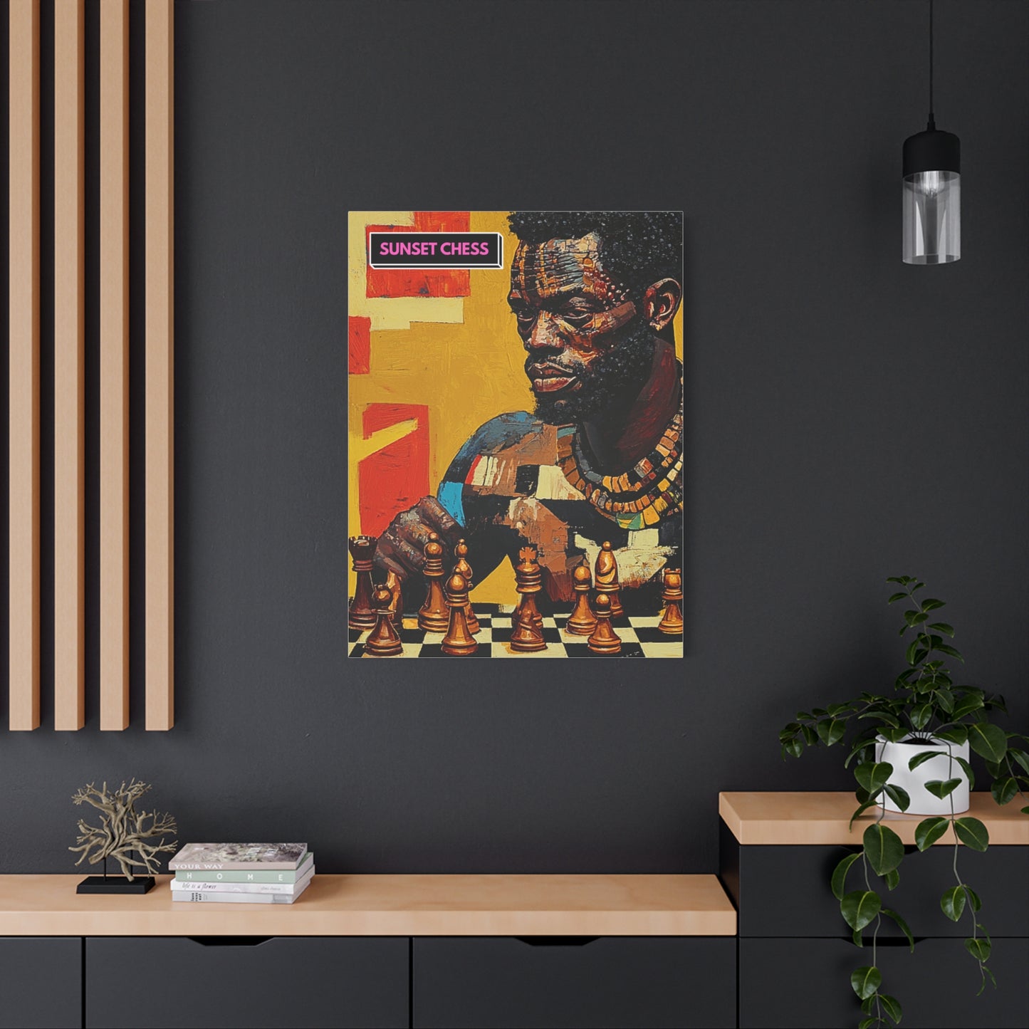 African King - Canvas Chess Print 30"x40"