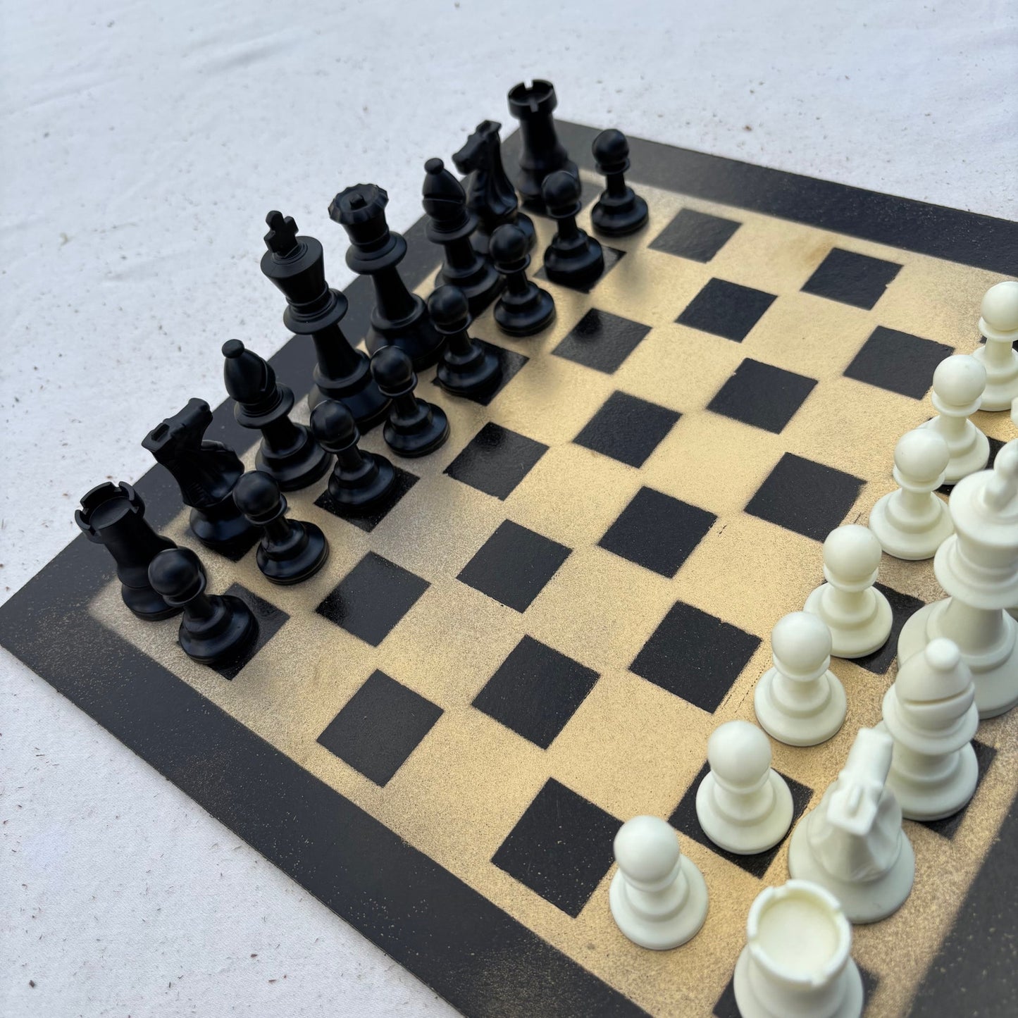 Gold & Black - Painted Chess Set