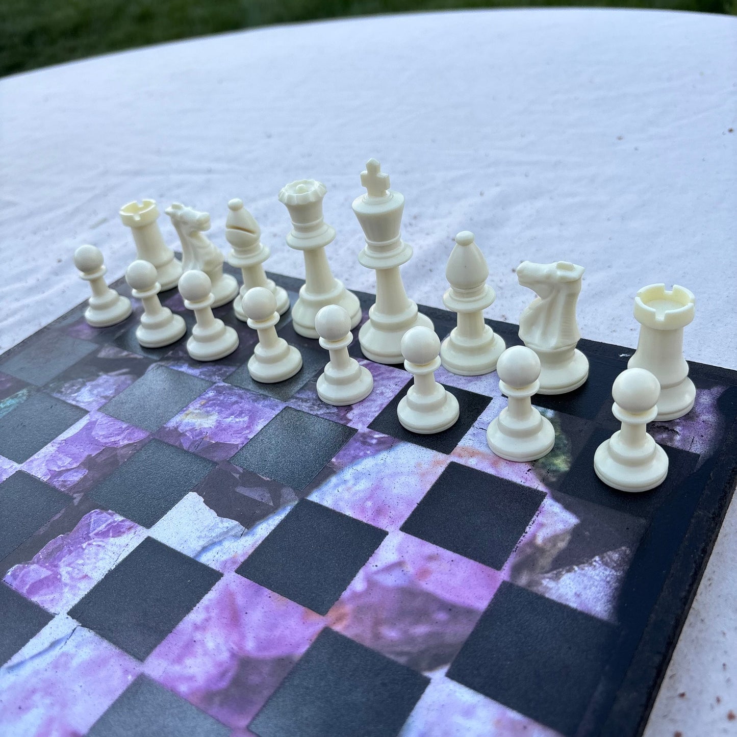 Crystal Purple - Scrapbook Chess Set