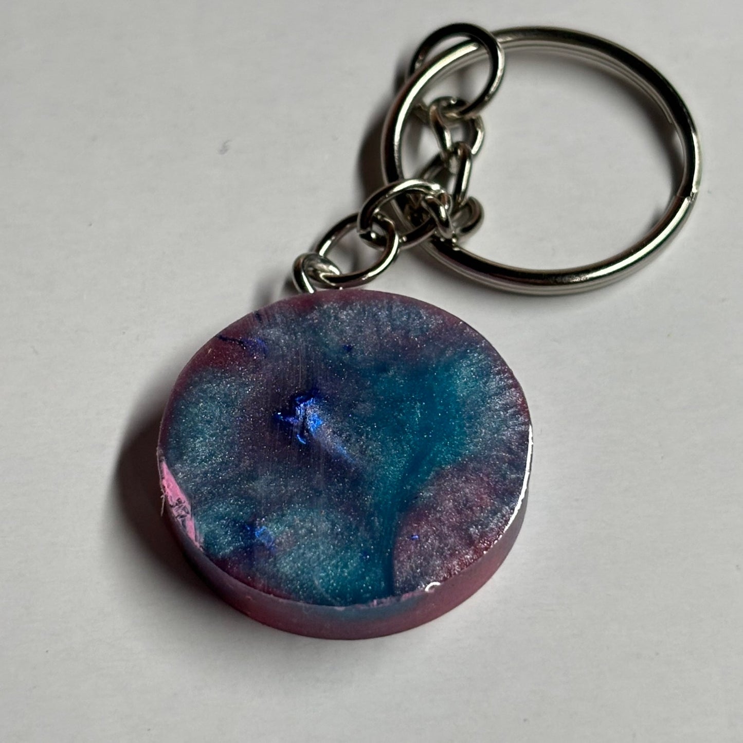 Cotton Candy Bishop - Handmade Resin Keychain - Flat Edition