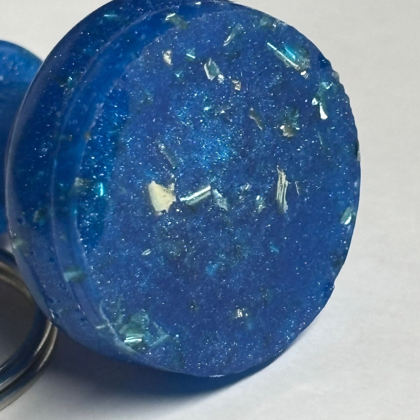 Blue Sparkle Bishop - Handmade Resin Keychain