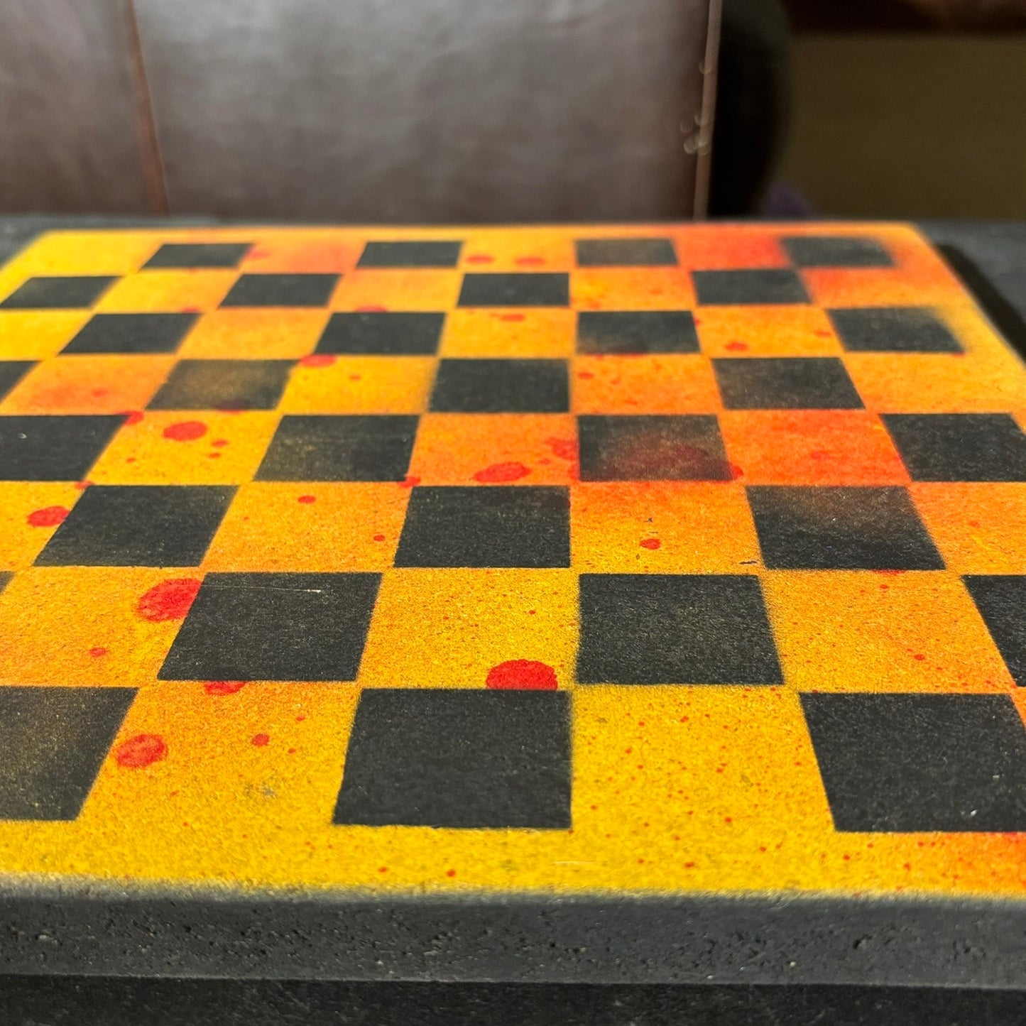 Fire Orange - Painted Chess Set