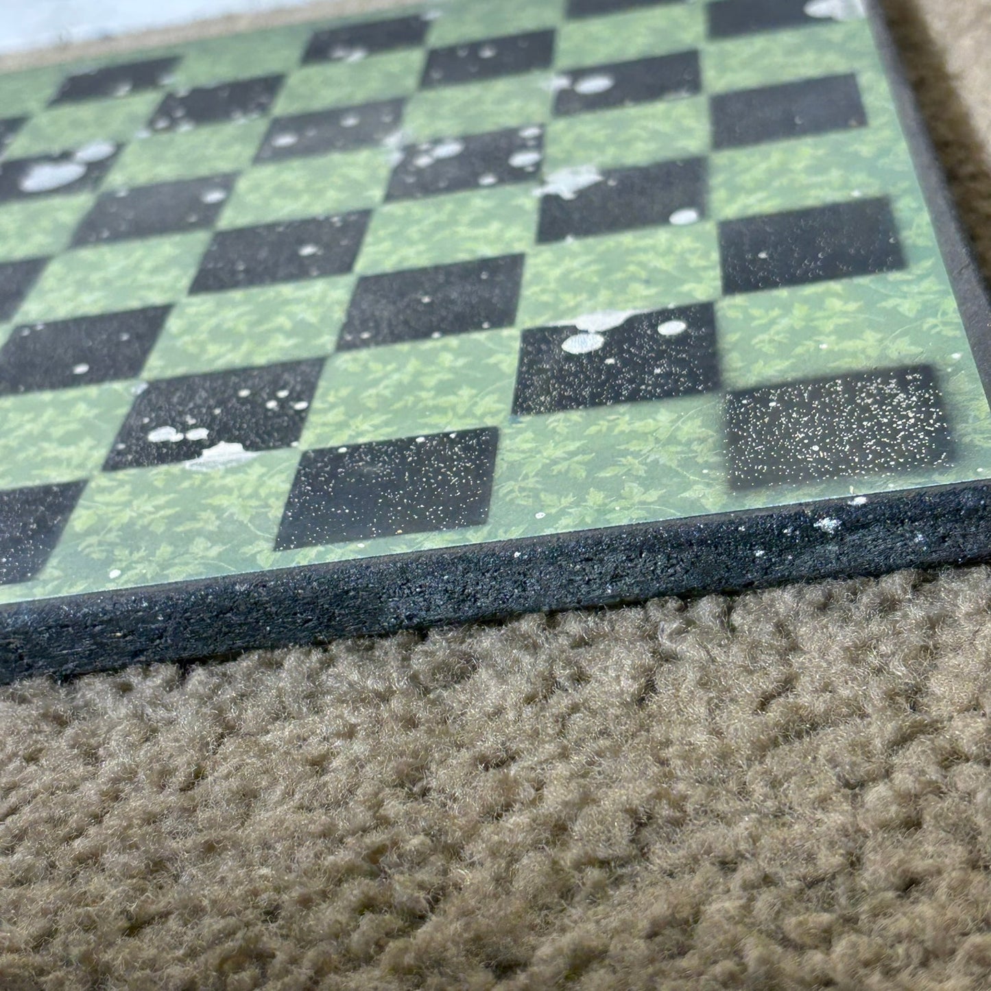 Chrome Drip Green - Scrapbook Chess Board
