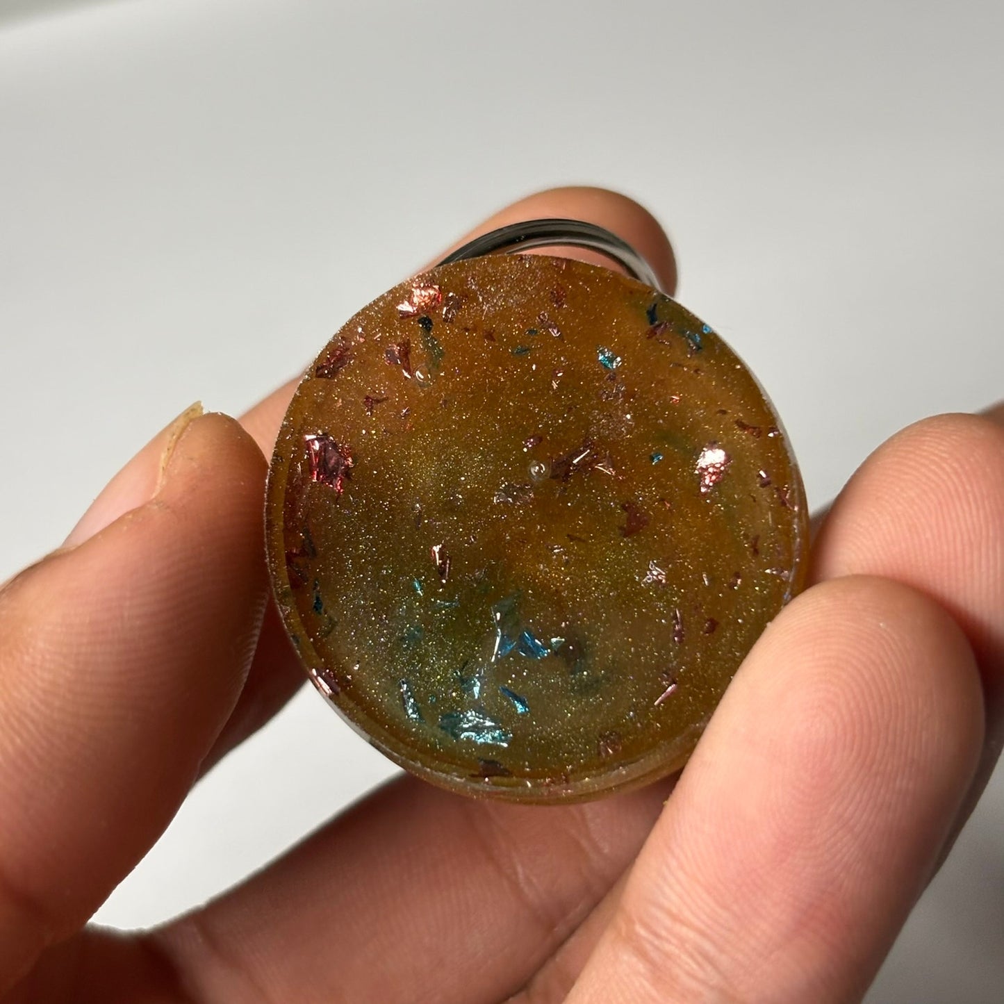 Ocean Beach Colored Pawn - Handmade Resin Keychain - Large Edition