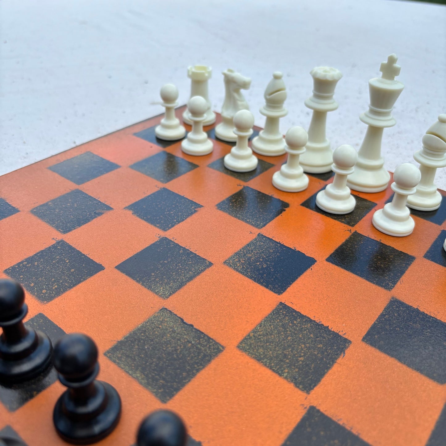 Supreme Orange - Painted Chess Set