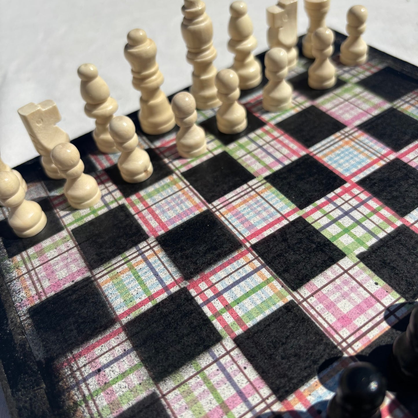 Colorful Lines - Scrapbook Chess Set