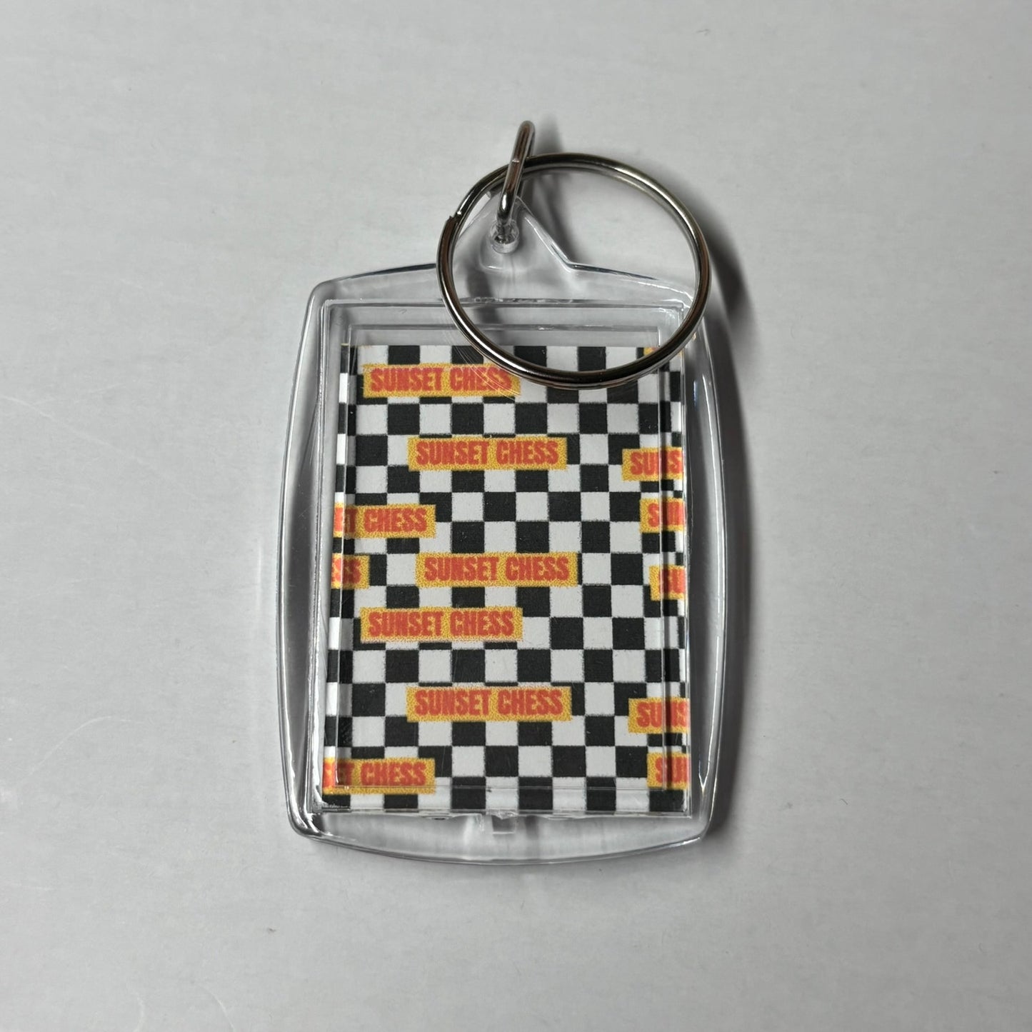 Lights Camera Action! - Sunset Chess Photo Keychain
