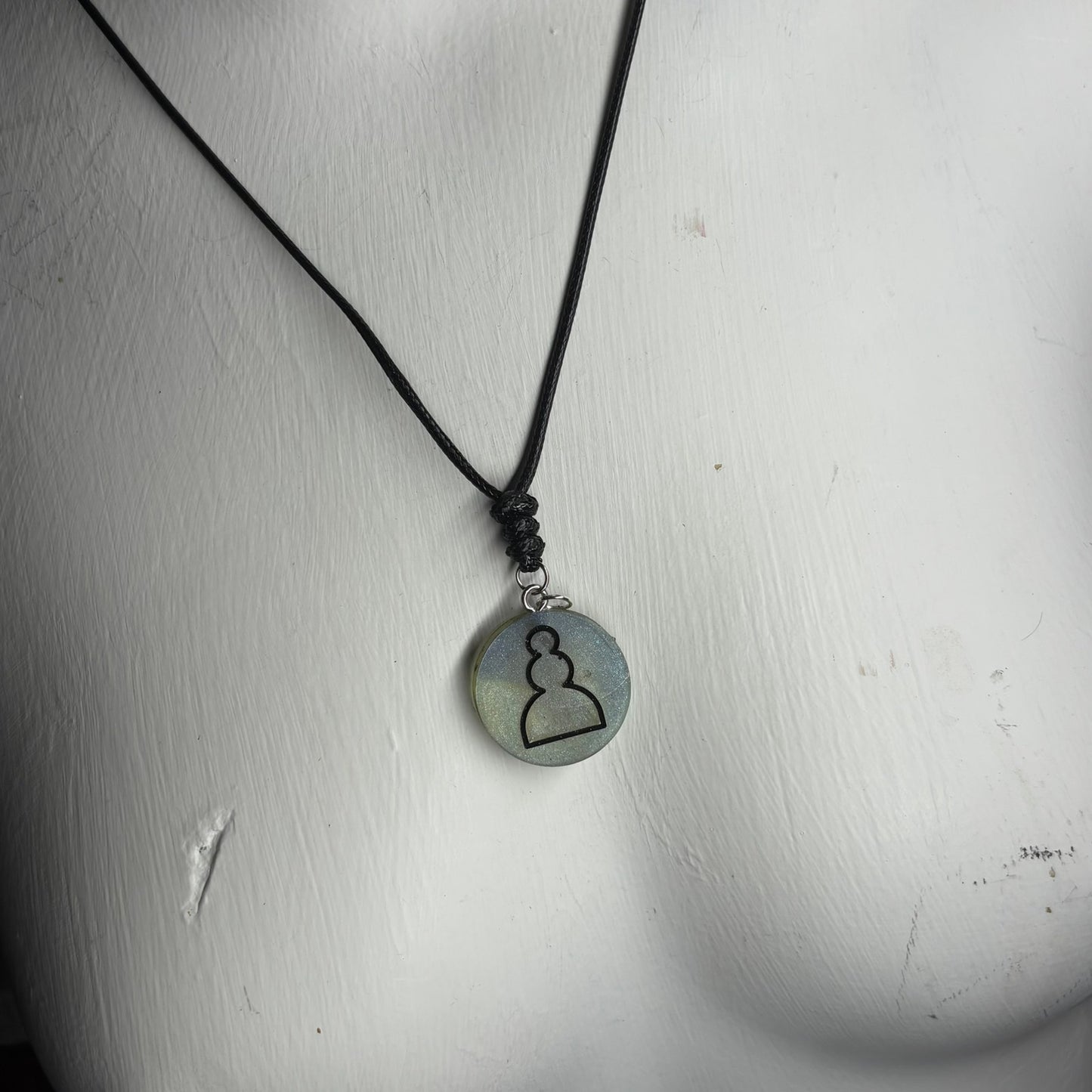Green Pawn - Handmade Resin Chess Necklace