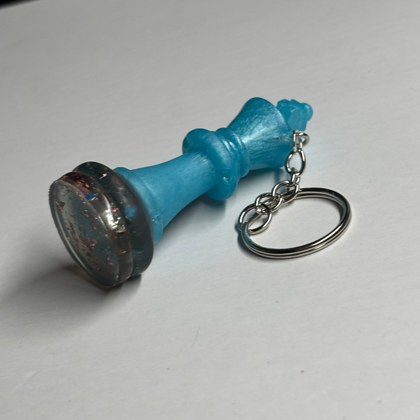 Solid Blue King - Handmade Resin Keychain