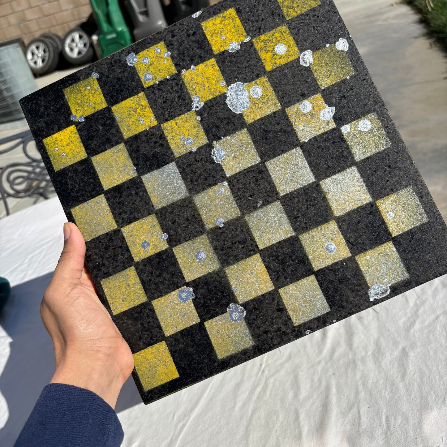 Yellow & Black Stealth - Chinese Edition Chess Set