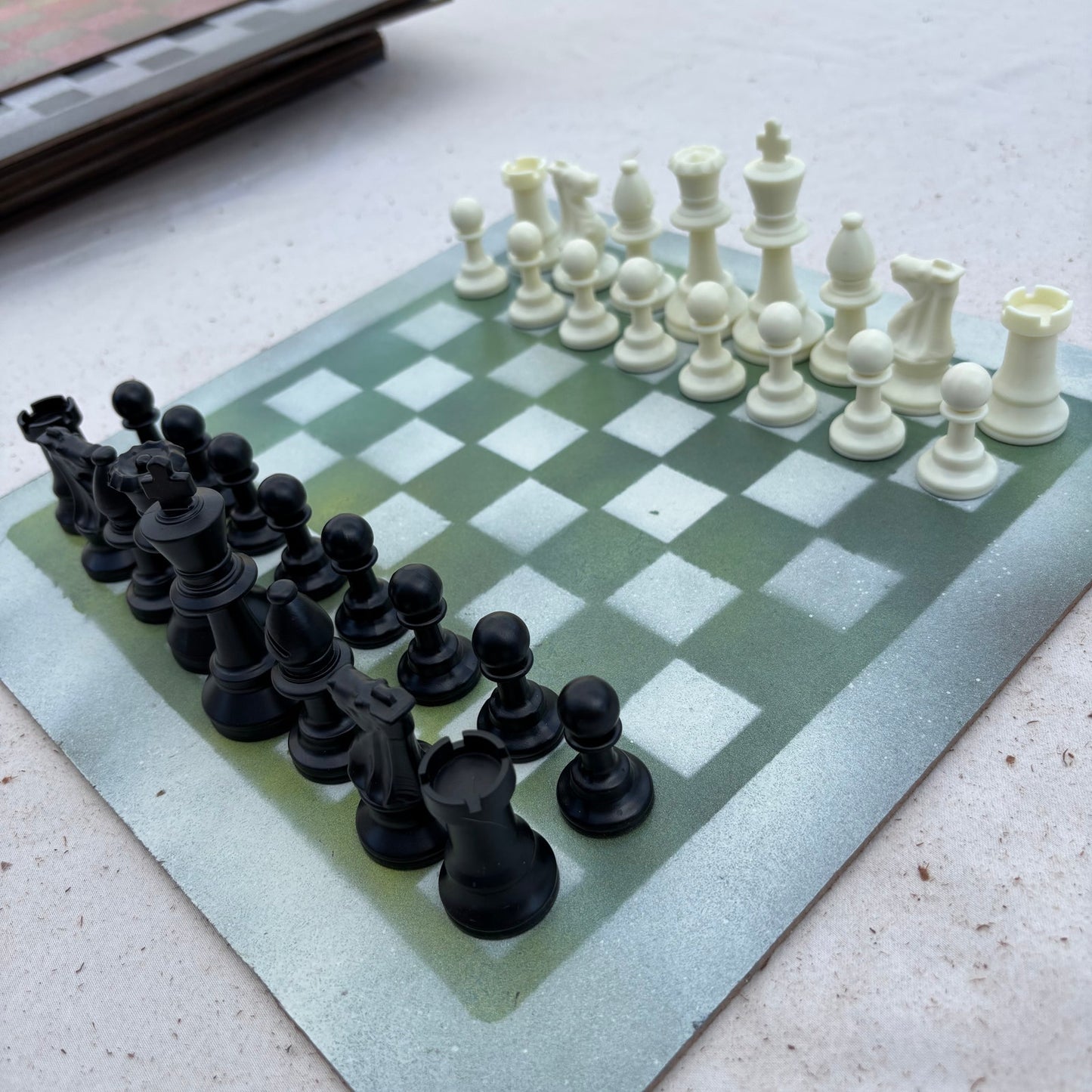 Lime Green - Painted Chess Set