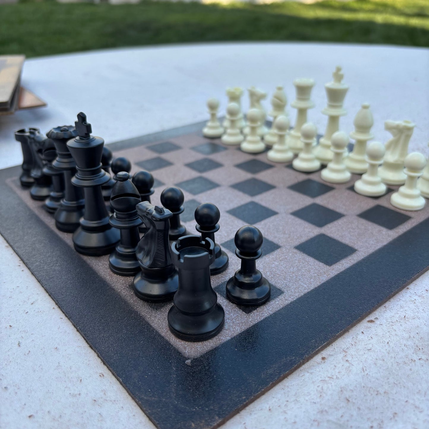 Simple Brown - Painted Chess Set