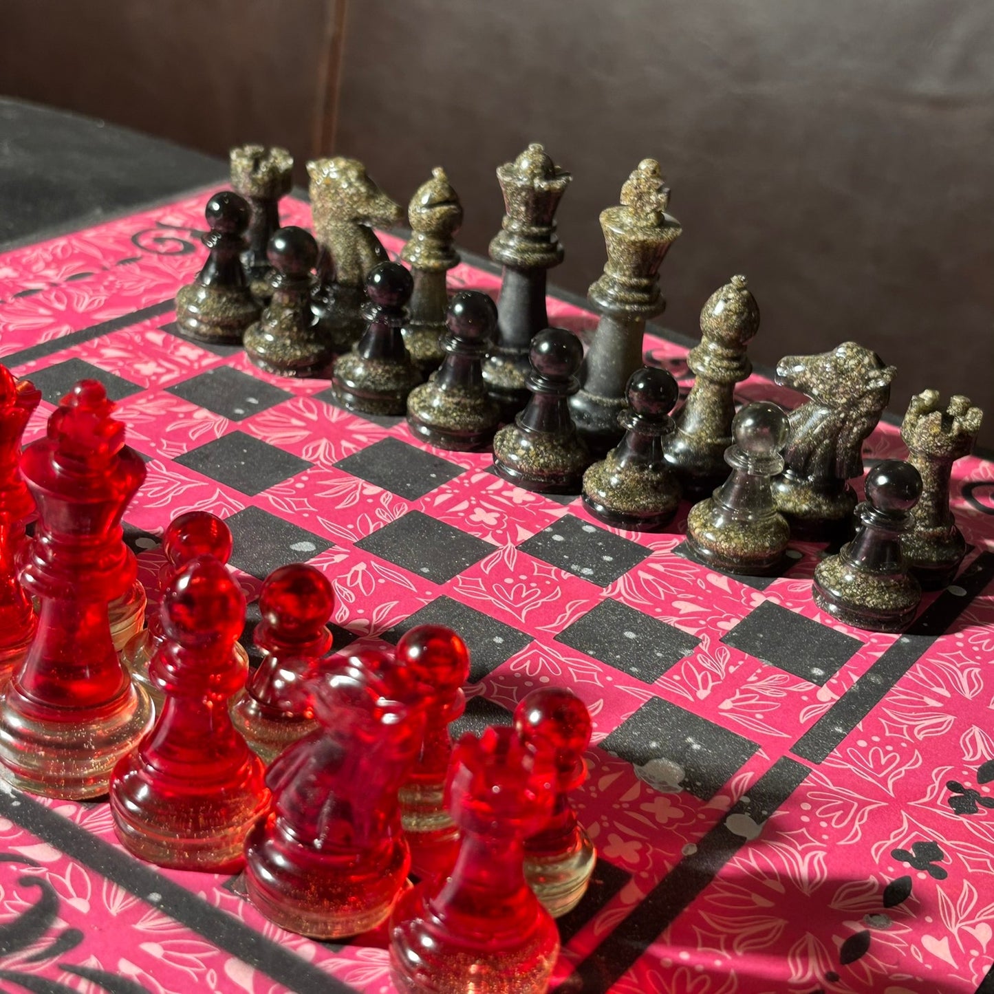 Royal Red - Scrapbook Chess Set