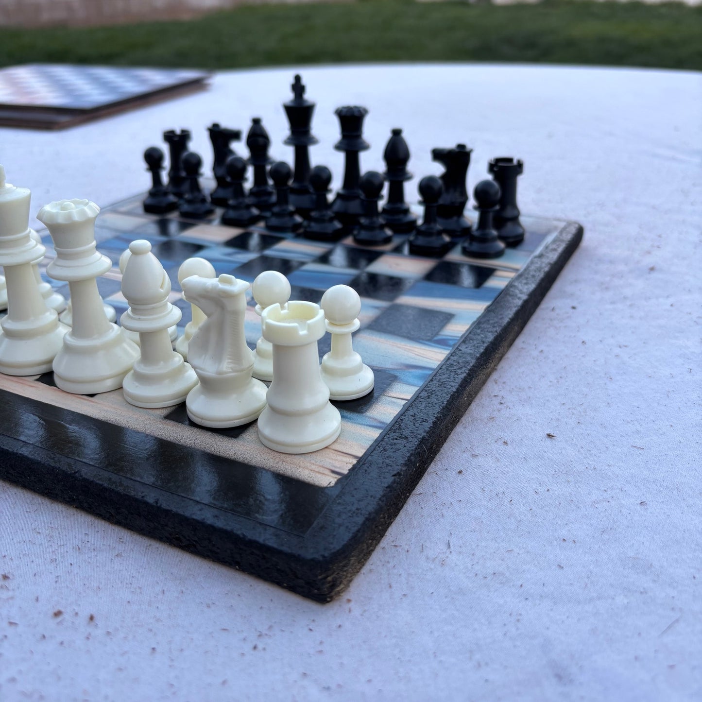 Marble Swirl - Scrapbook Chess Set
