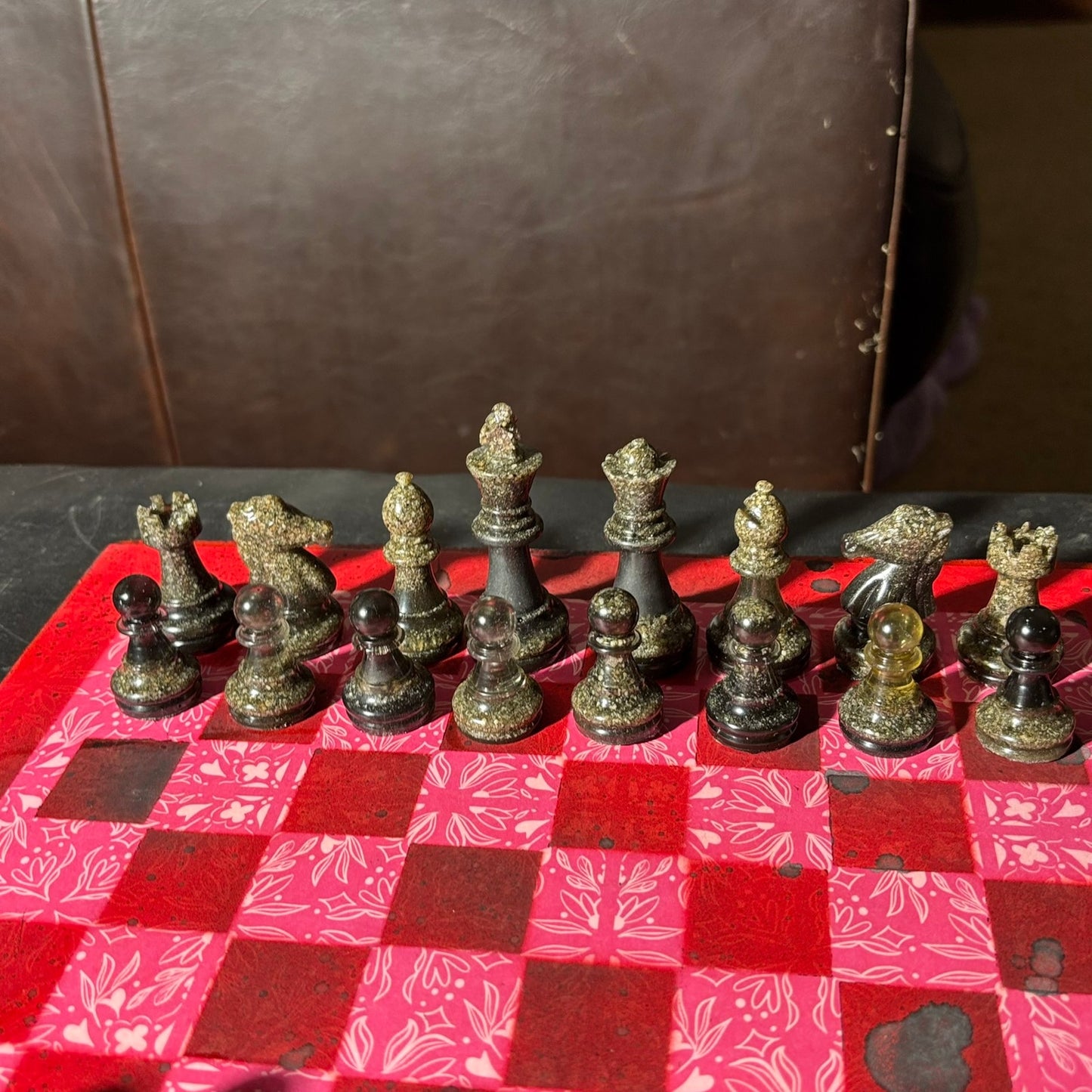 Utopia Vintage Red- Scrapbook Chess Set