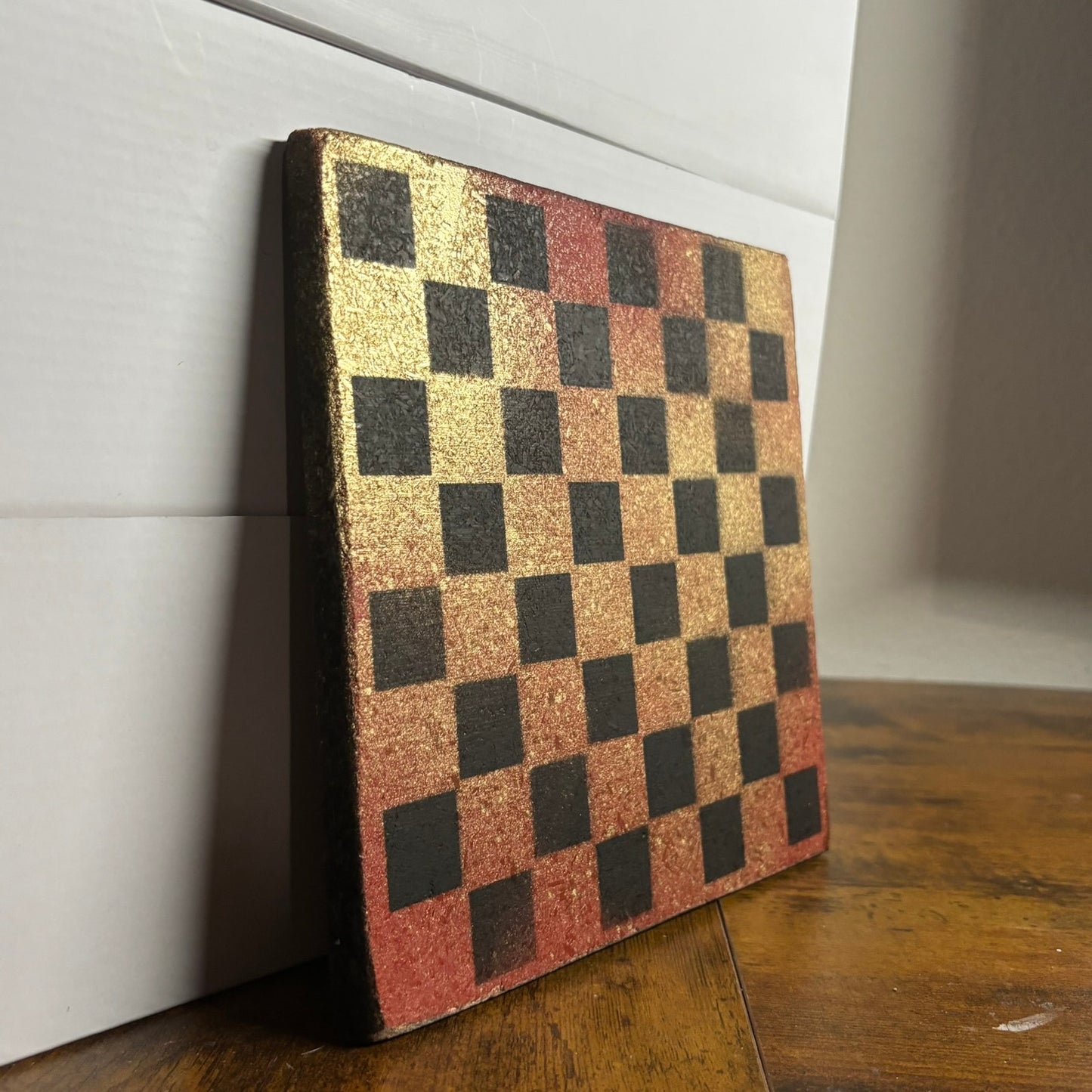 Golden Orange Hue - Painted Double Sided Chess Board