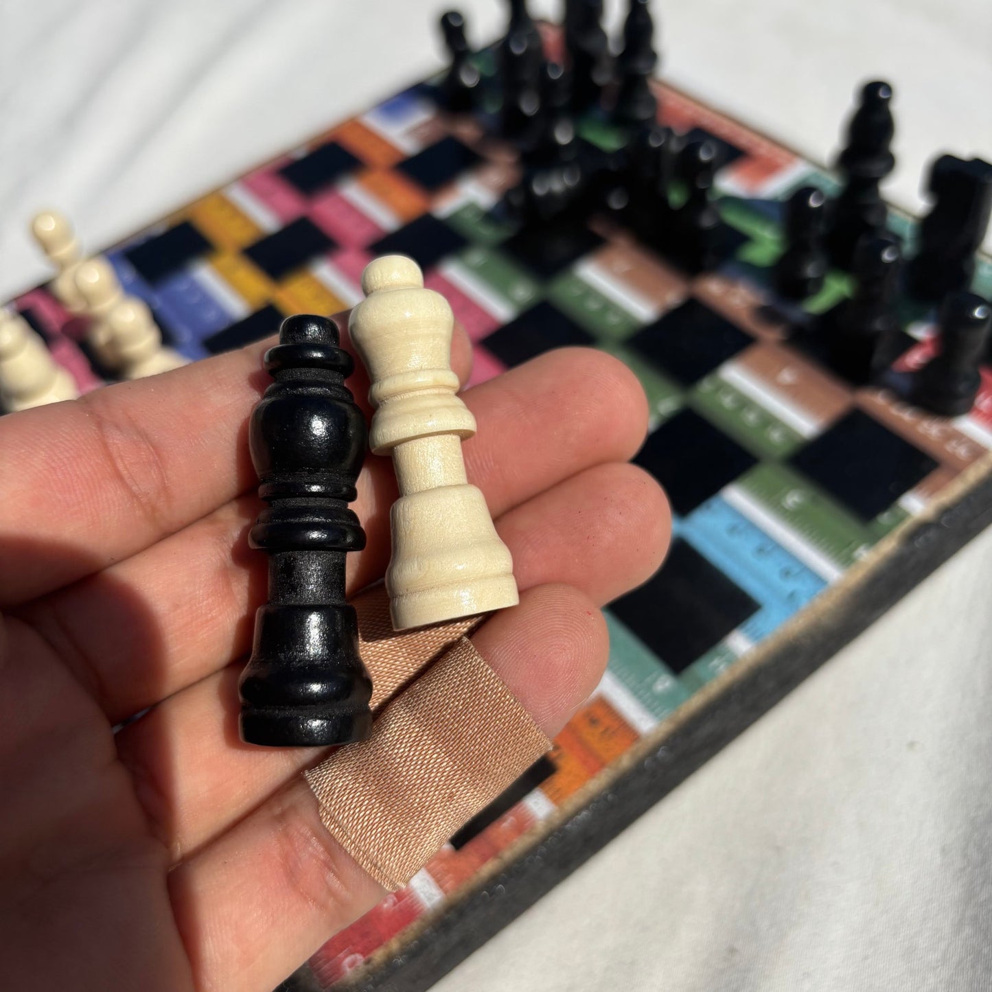 Colored Rulers - Scrapbook Chess Set