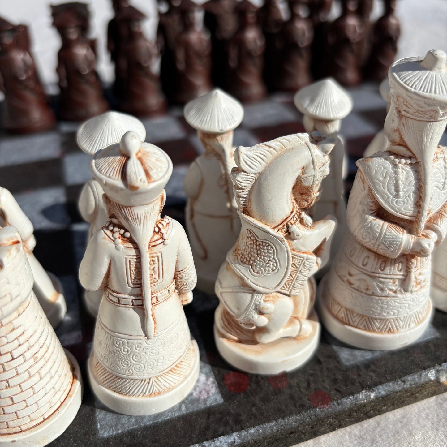 Chrome Black Space - Chinese Edition Chess Set
