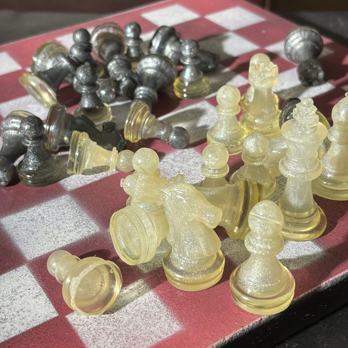 Dirty Pink - Painted Chess Set
