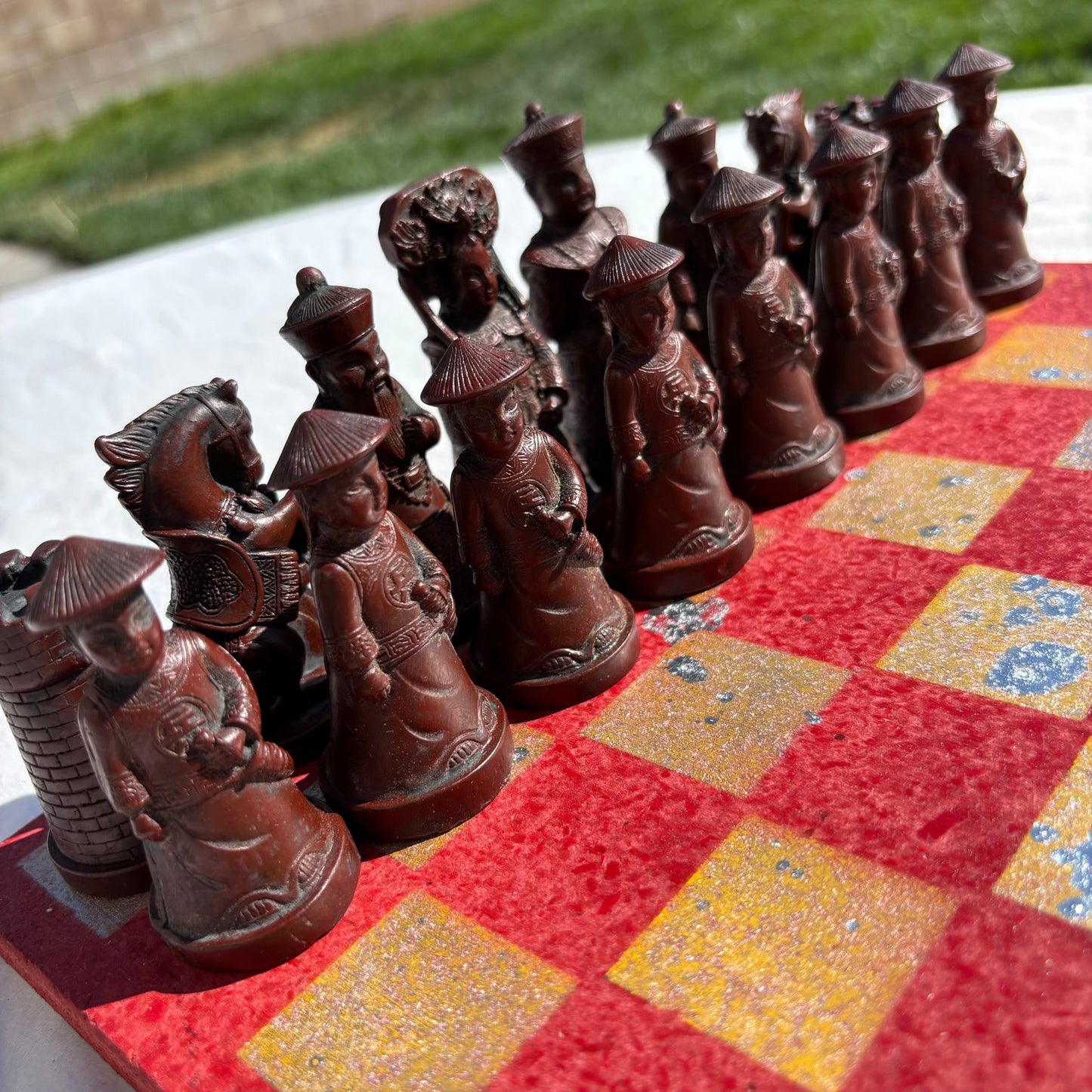 Spartan Yellow & Red - Chinese Edition Chess Set