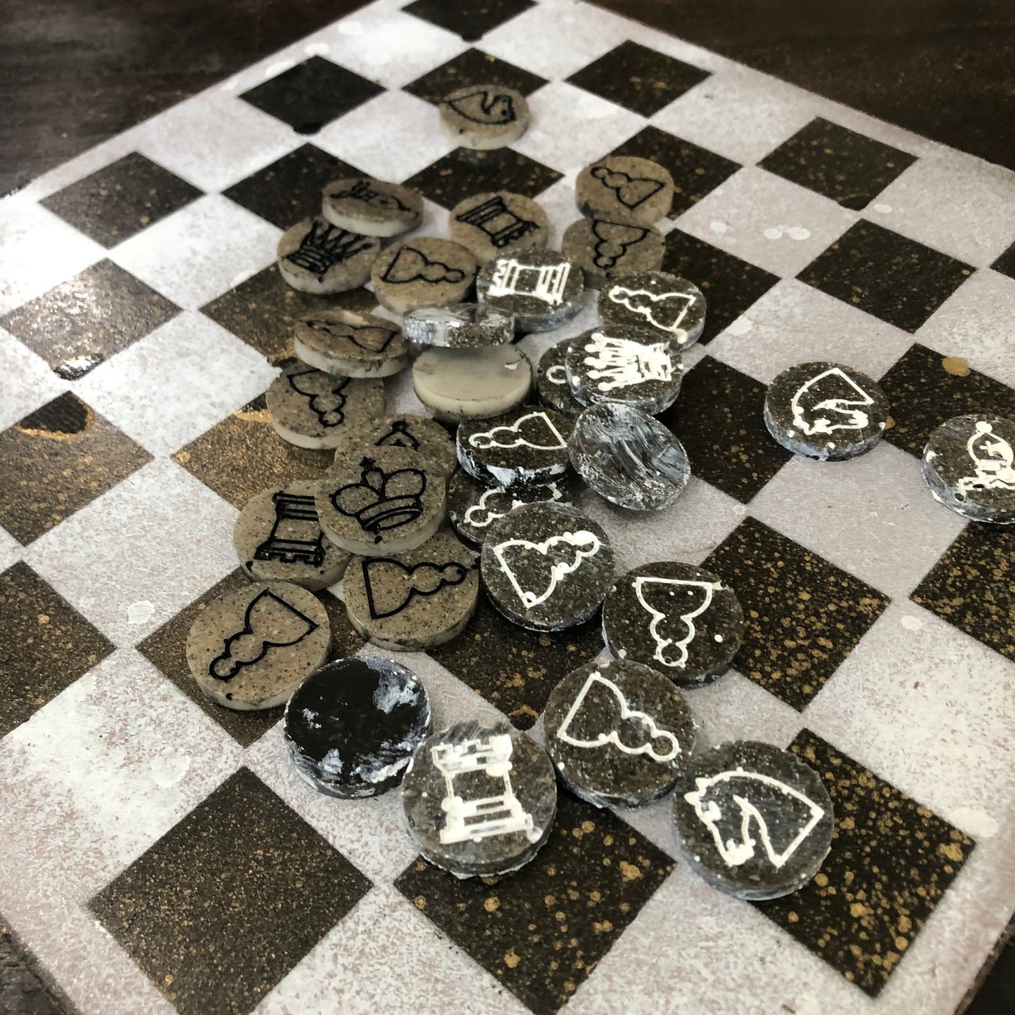Rock Gray - Painted Chess Set