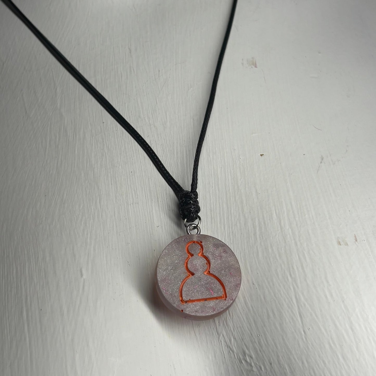 Purple Pawn - Handmade Resin Chess Necklace