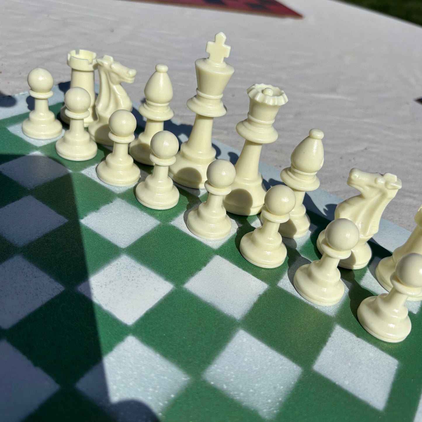 Tennis Green - Painted Chess Set