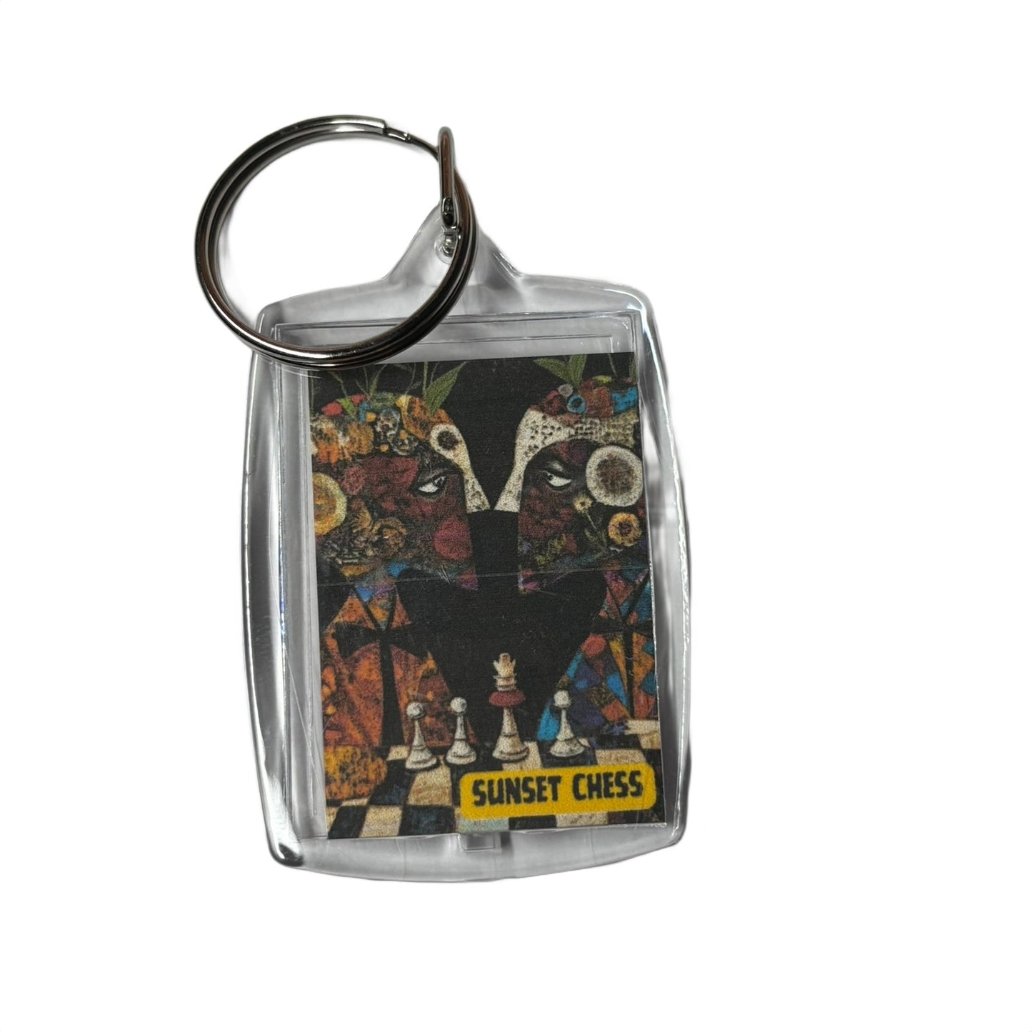 Art In Disguise - Sunset Chess Photo Keychain