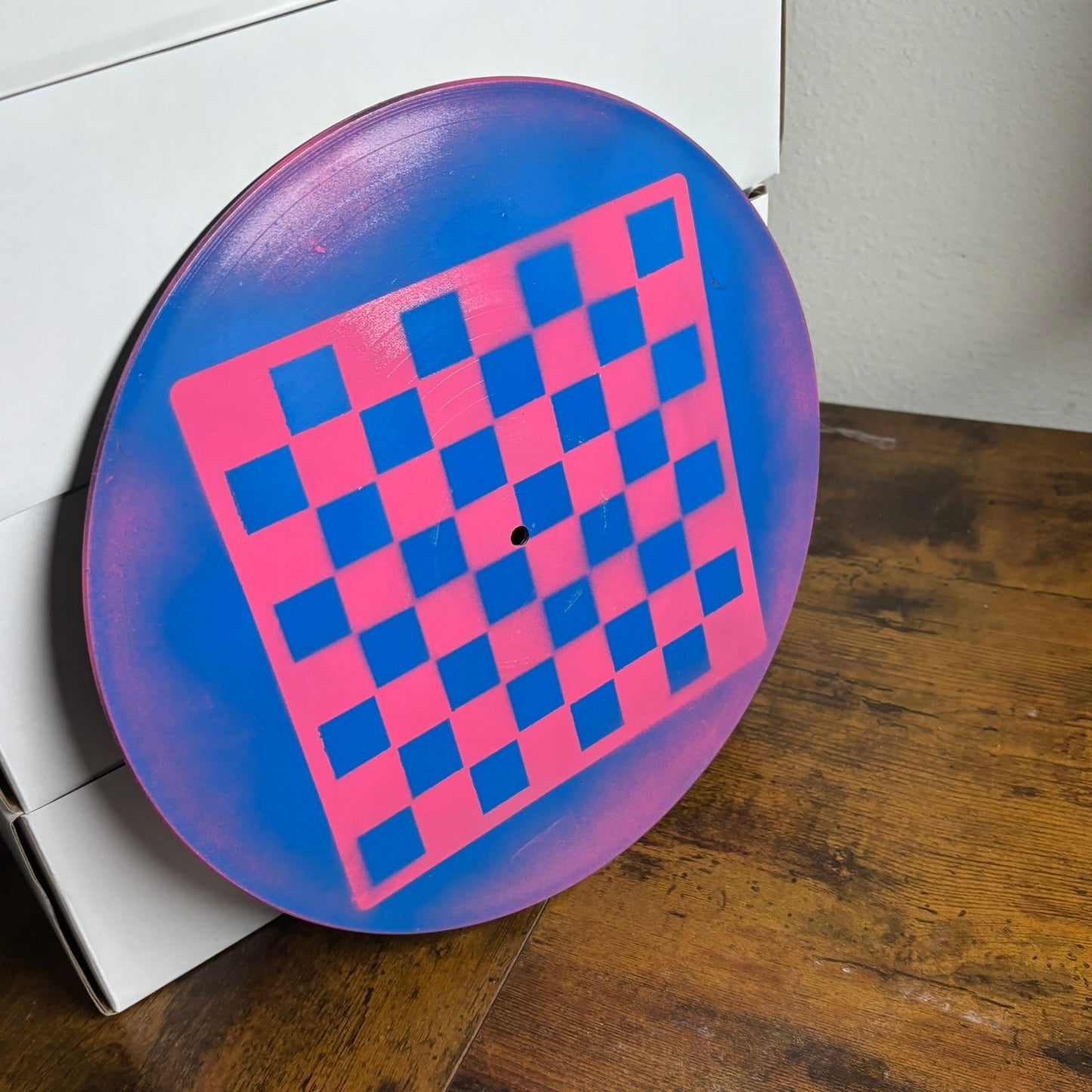 Blue & Pink - Vinyl Chess Board