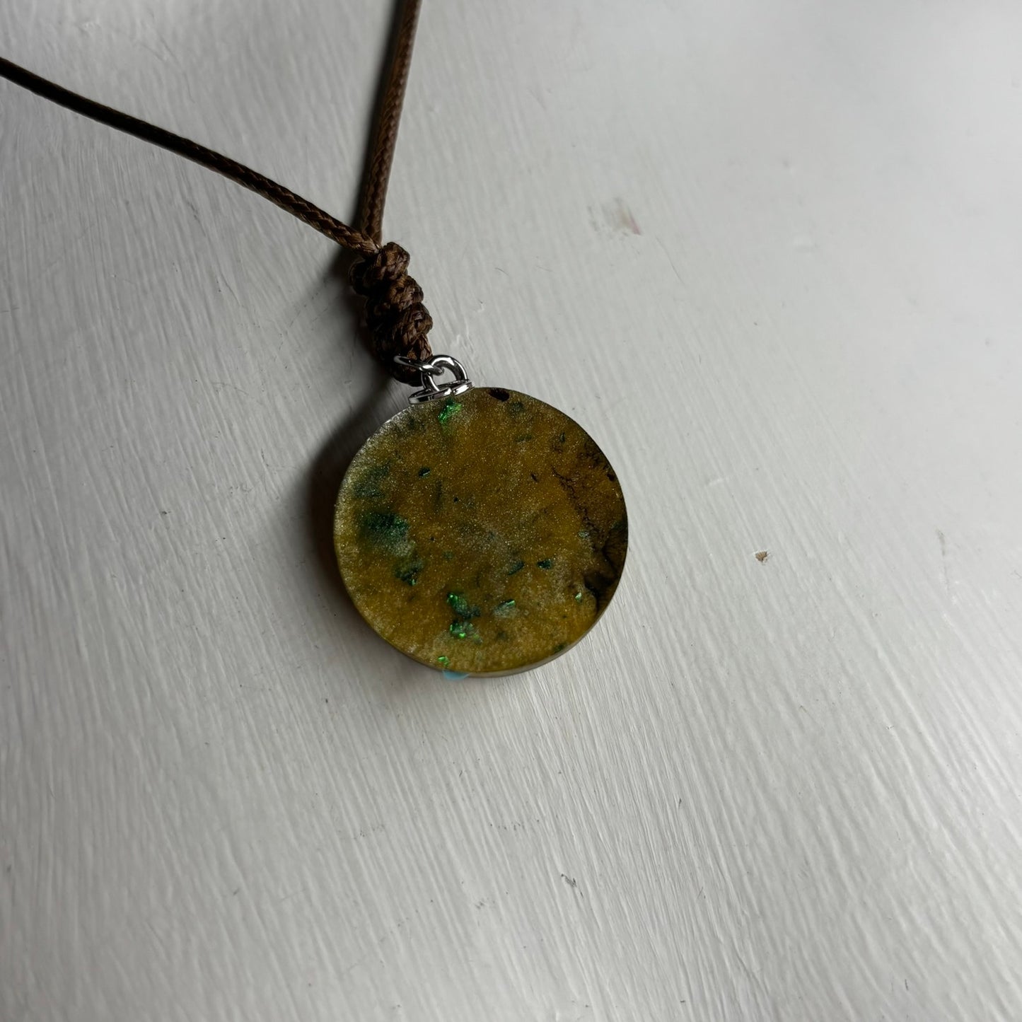 Brown Classic Pawn - Handmade Resin Chess Necklace