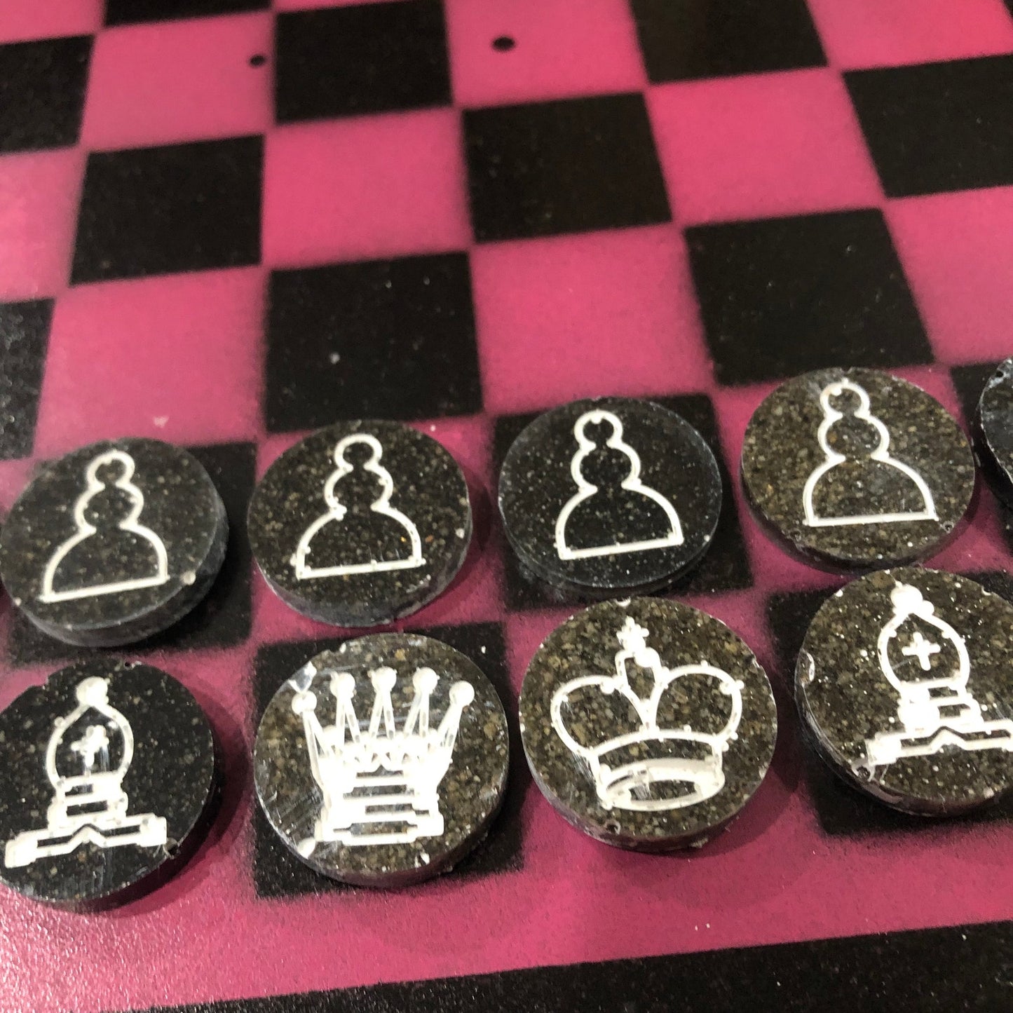 Hot Pink - Painted Chess Set