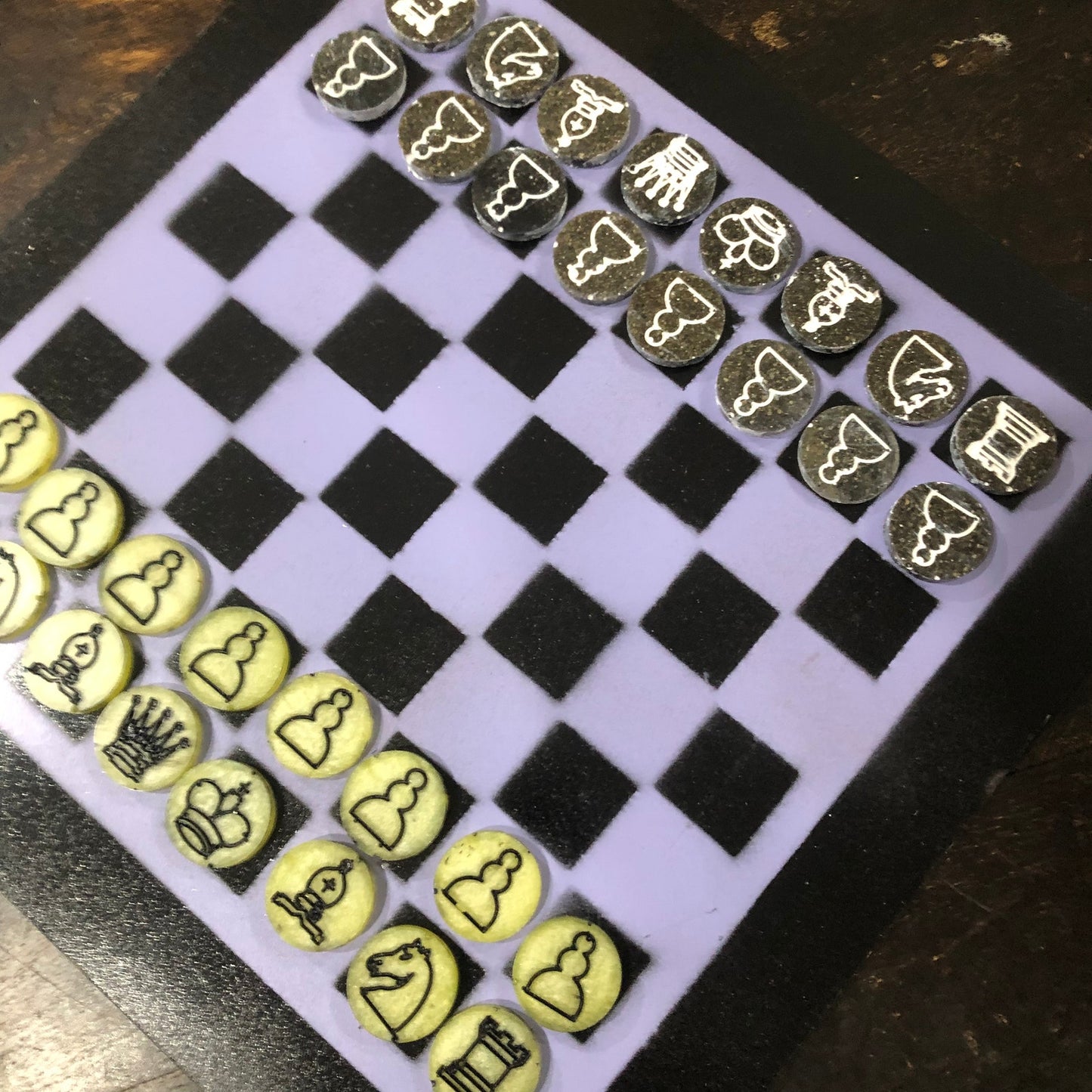 Classic Purple - Painted Chess Set