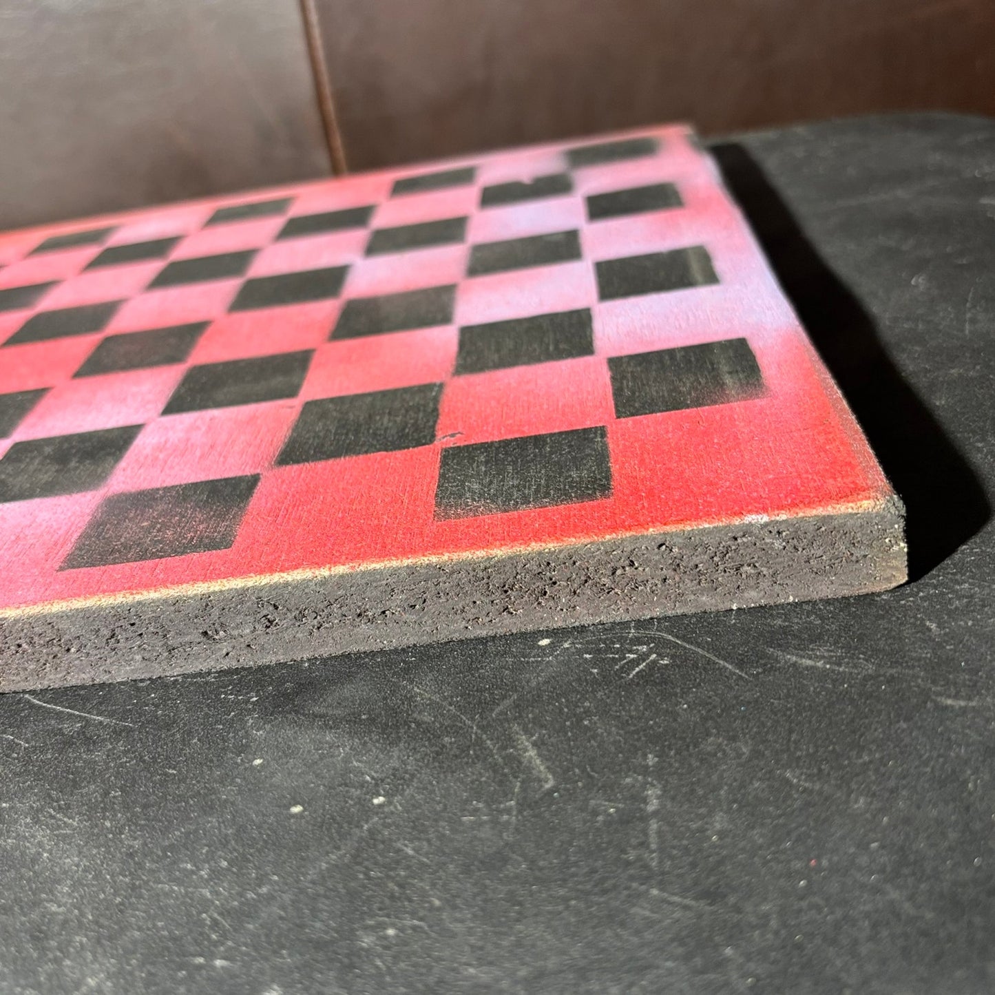 Red Blush - Painted Chess Board