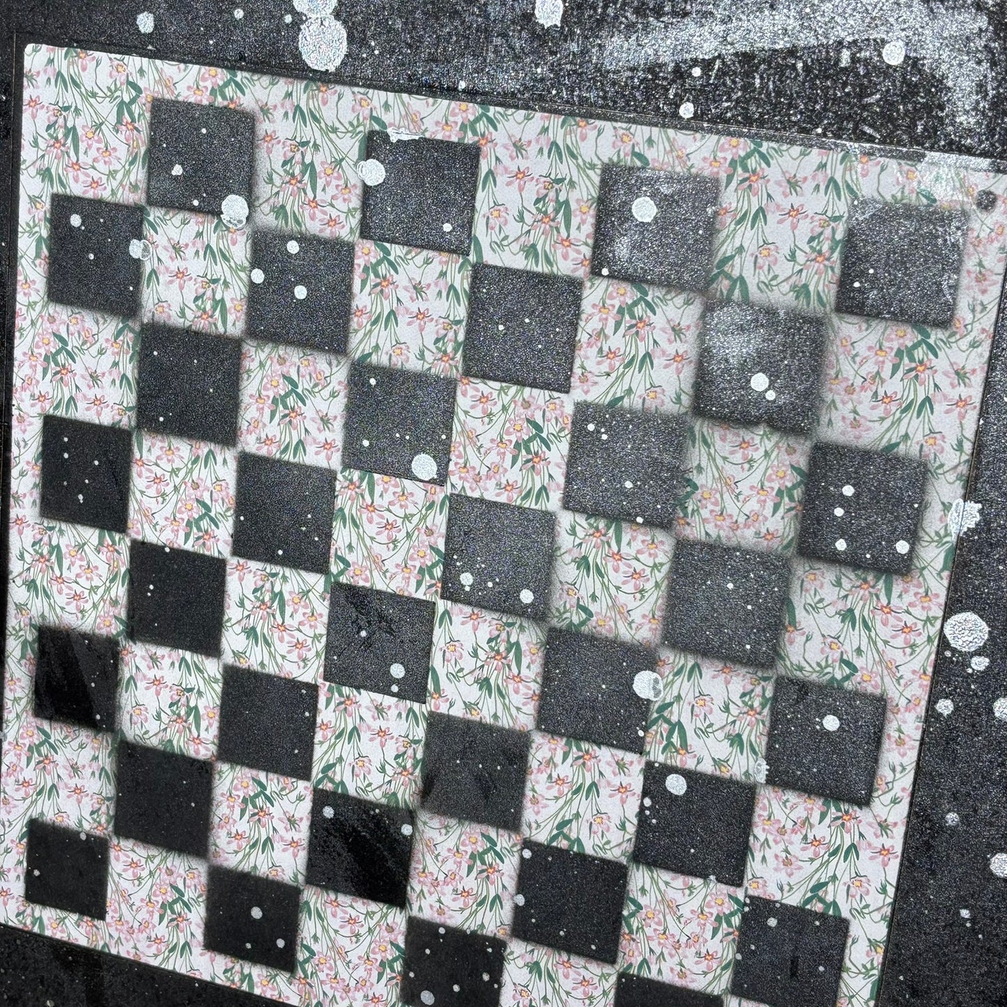 Beautiful Flower Pattern - Large Scrapbook Chess Board