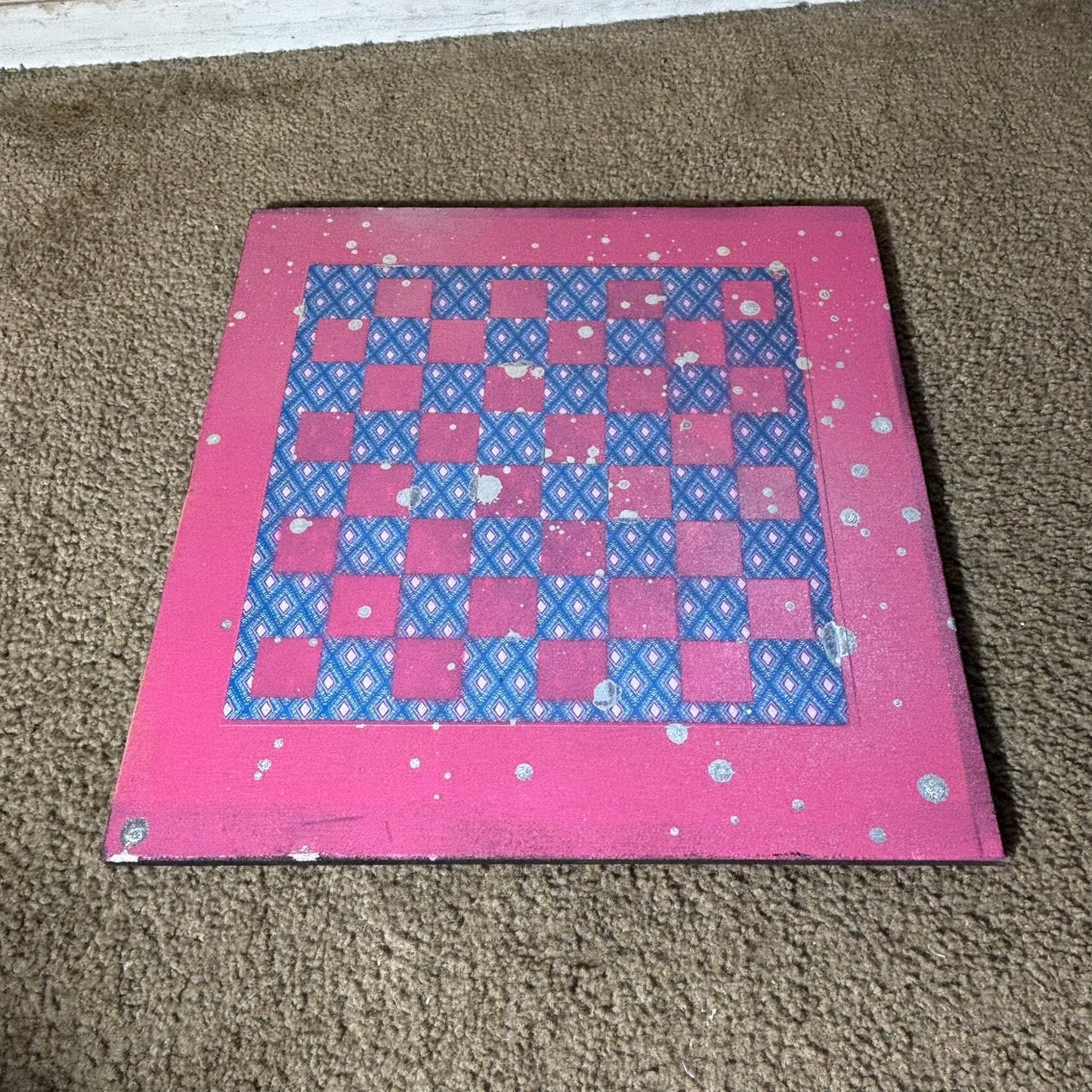 Pink Blue Hue - Large Deluxe Chess Set