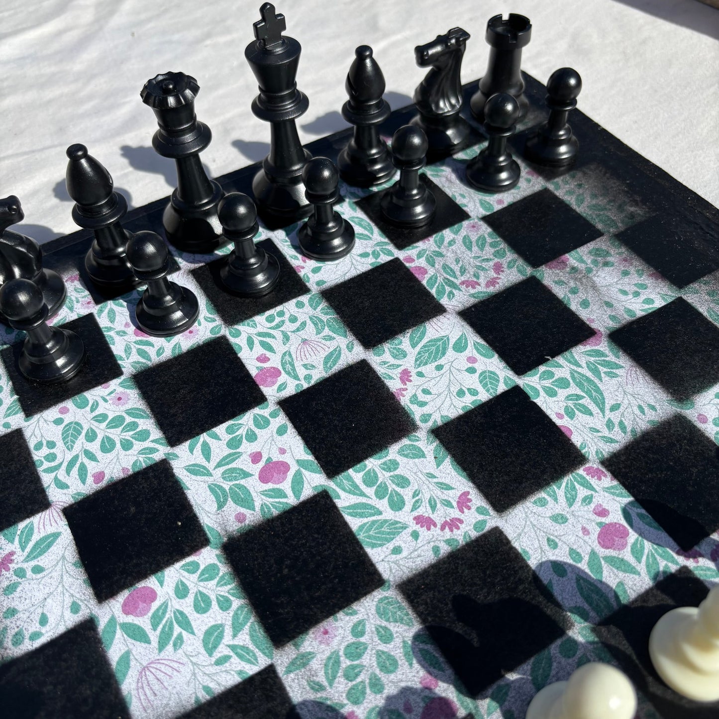 Vibrant Flowers - Scrapbook Chess Set